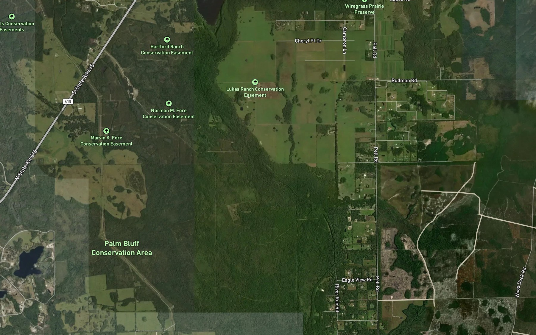 Satellite map of the Lake Ashby Canal