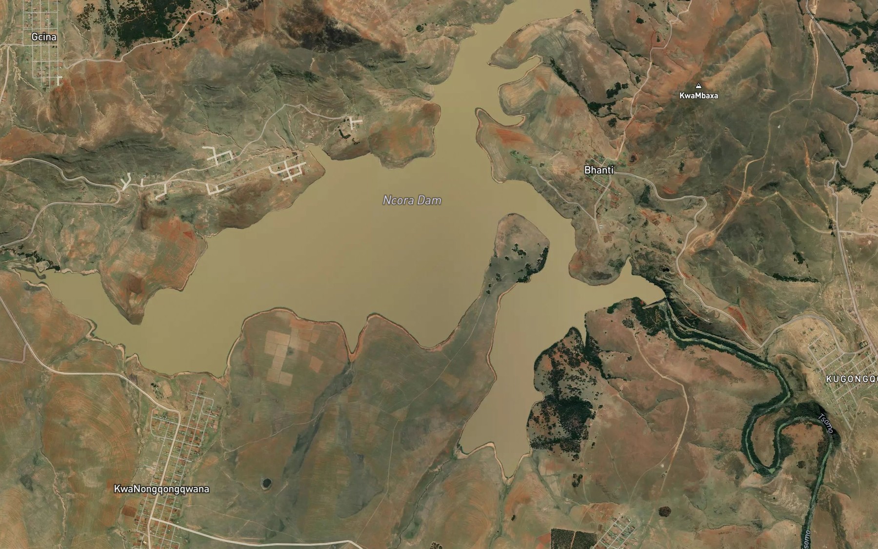 Satellite map of the Mtshanyane