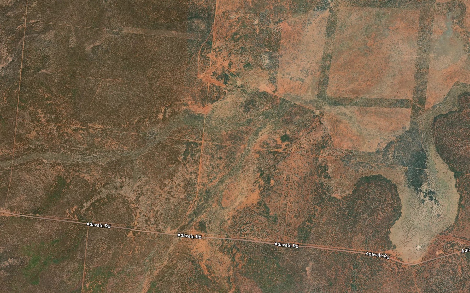 Satellite map of the Lignum Creek