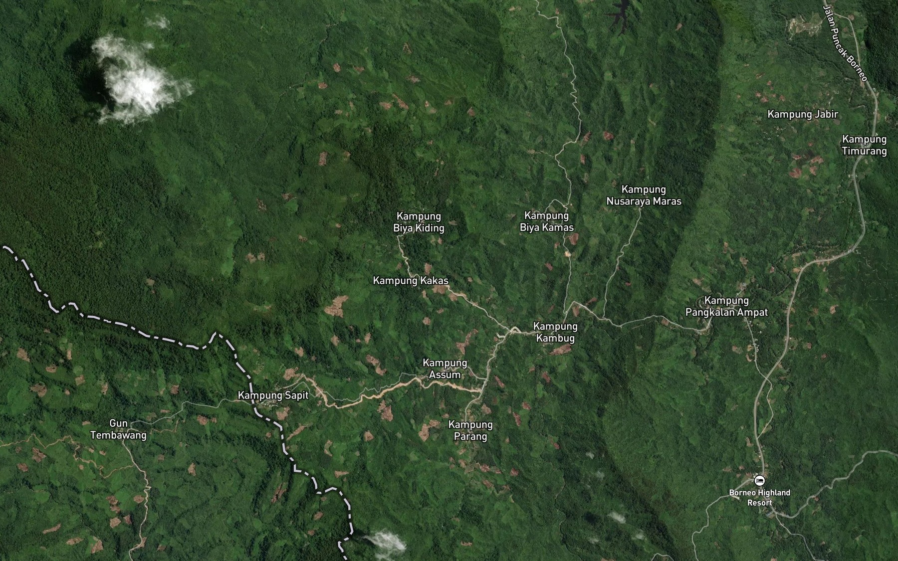 Satellite map of the Sungai Jawa