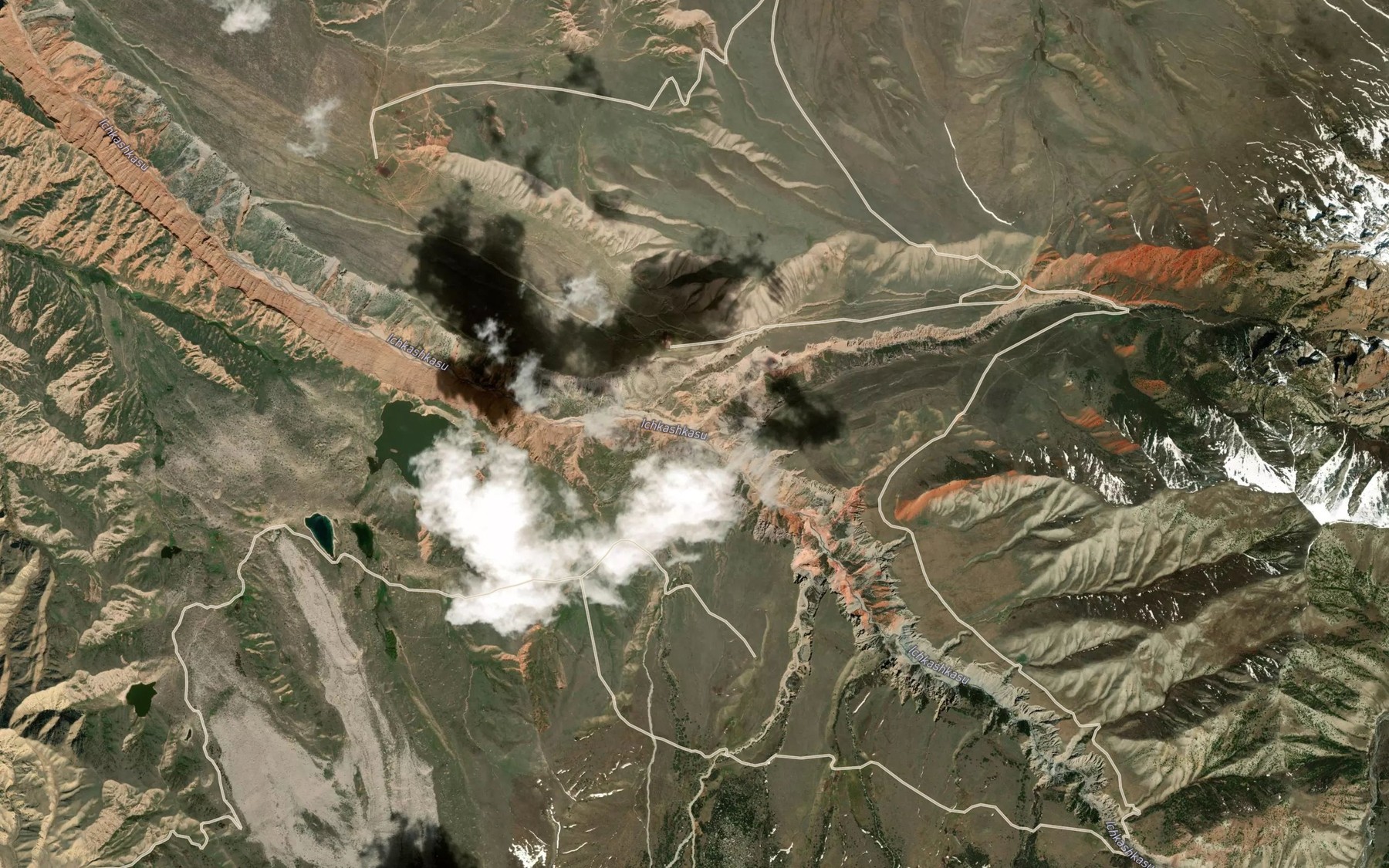 Satellite map of the Ichkashkasu
