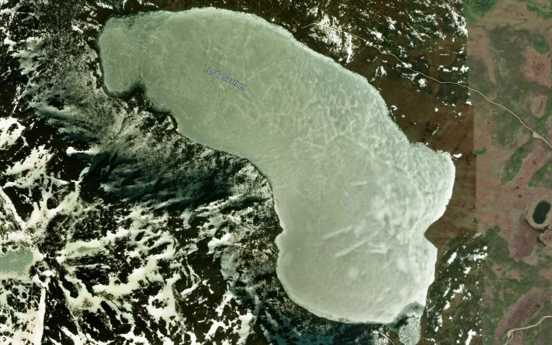 Satellite map of the Torddalsvatnet