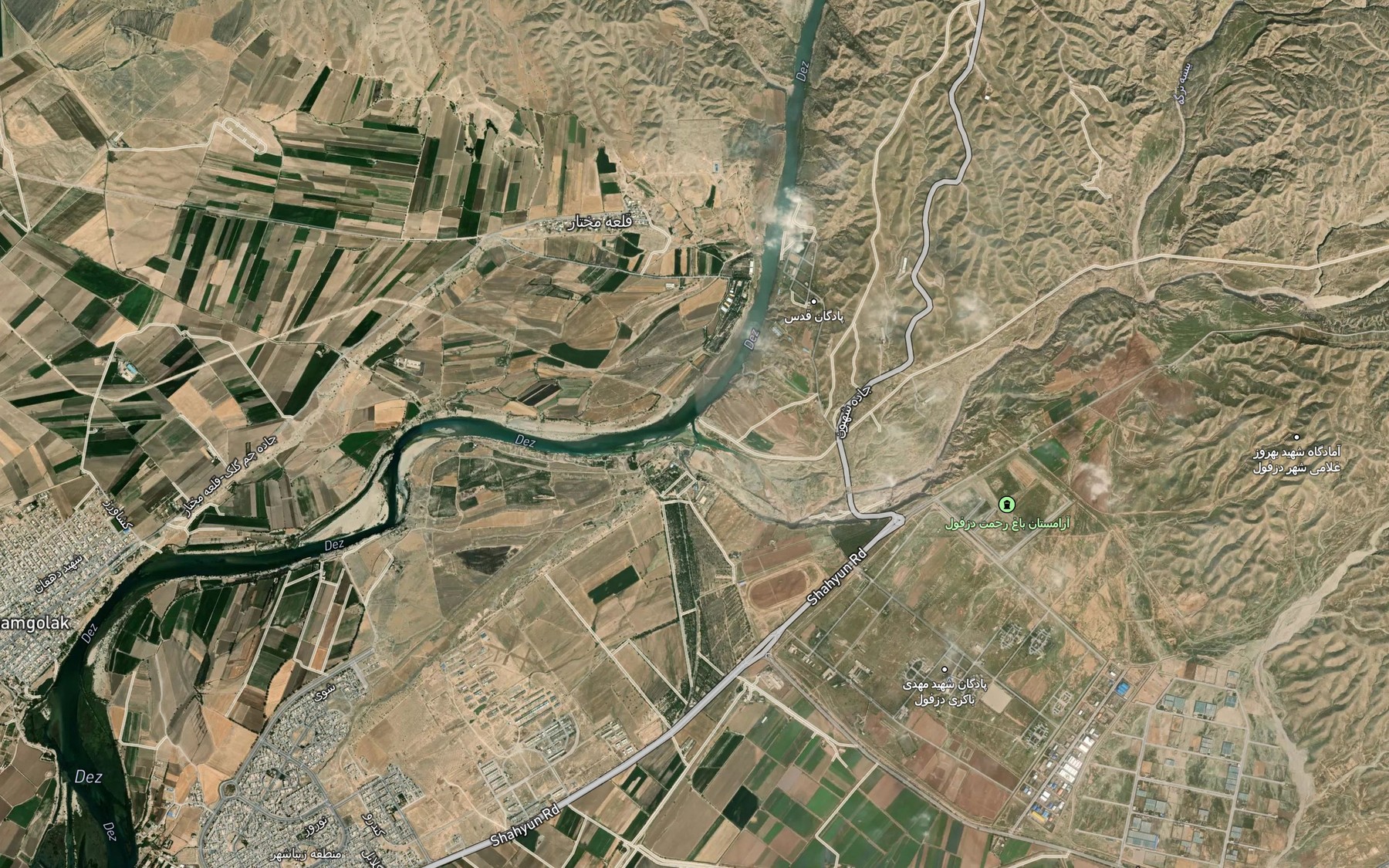 Satellite map of the Rudkhaneh-ye Galal Tabiran