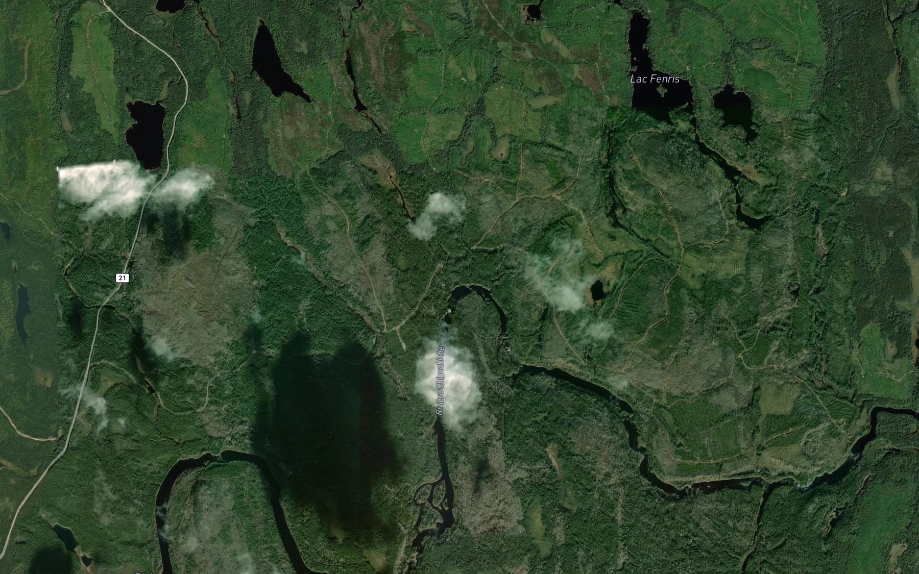 Satellite map of the Ruisseau Terriac