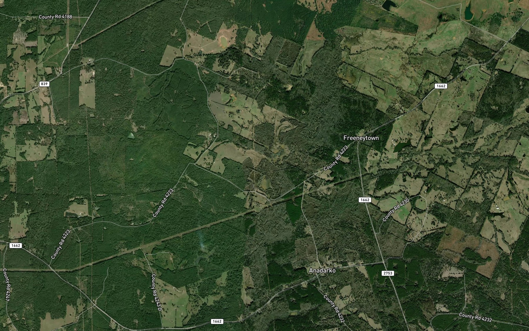 Satellite map of the Harmon Lake