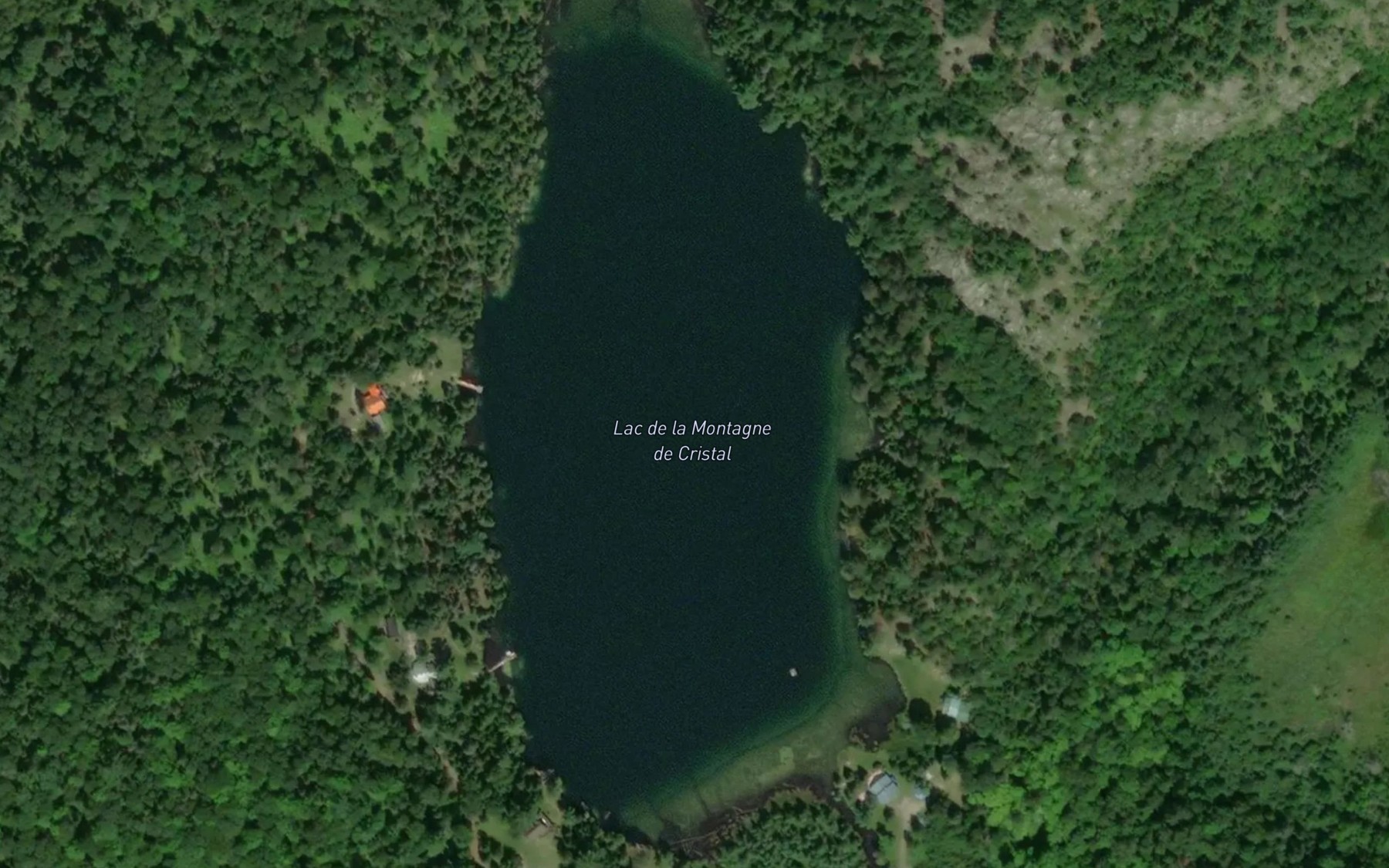 Satellite map of the Lac de la Montagne de Cristal