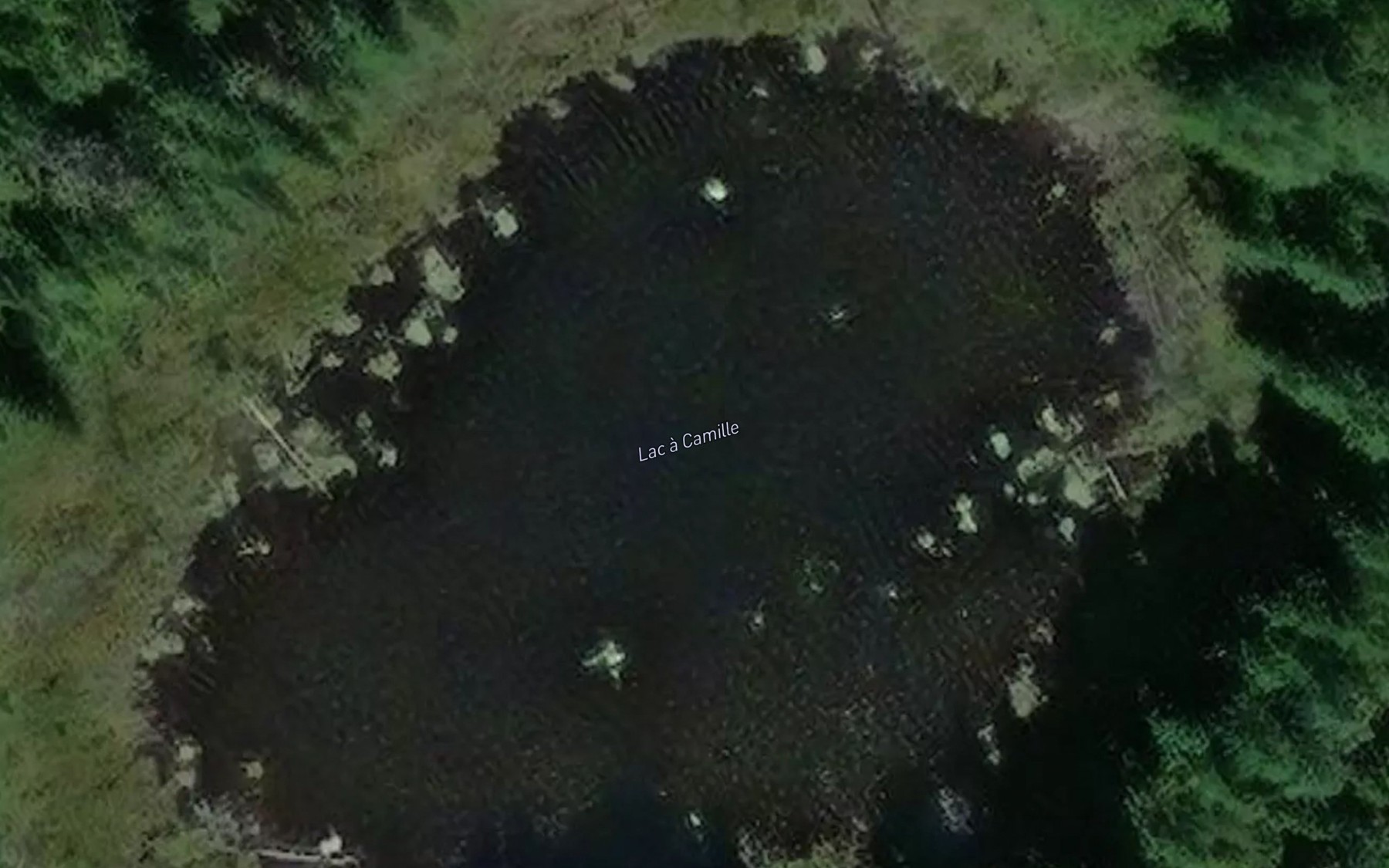 Satellite map of the Lac a Camille