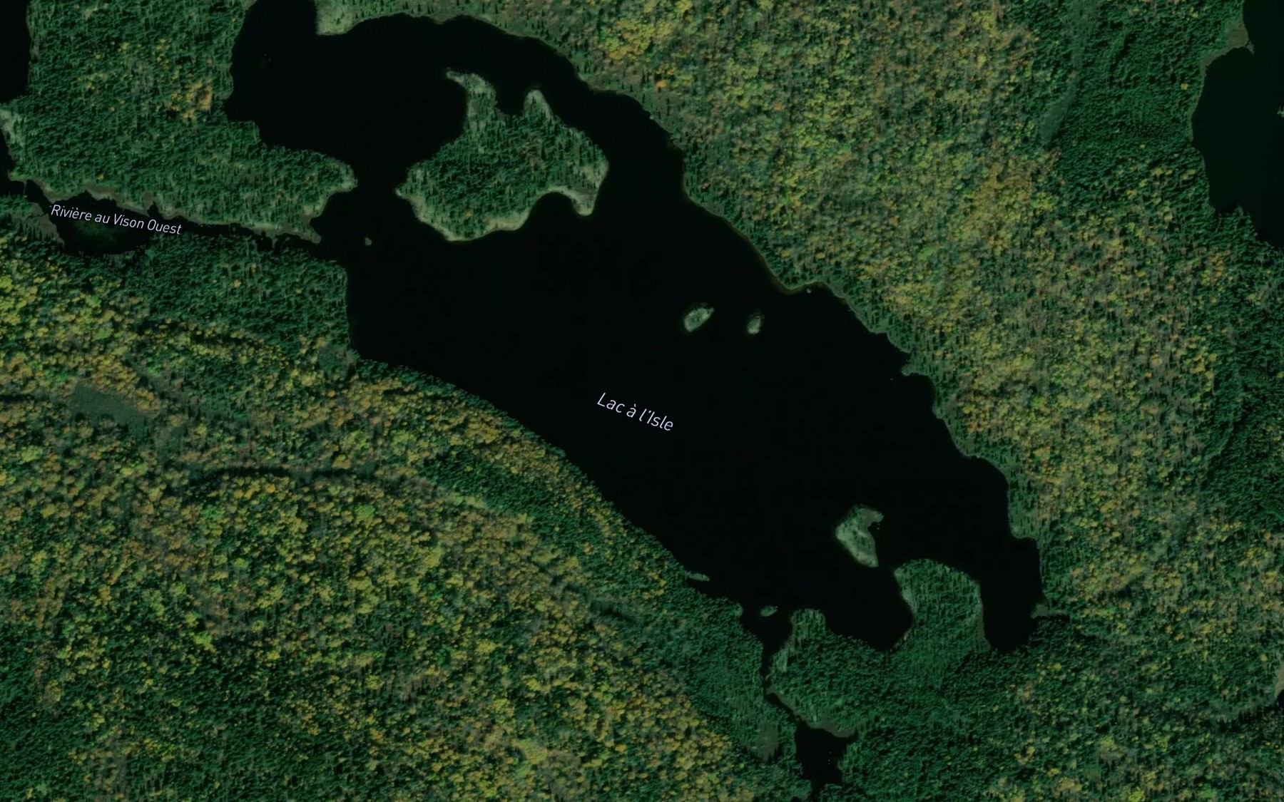 Satellite map of the Lac a l'Isle