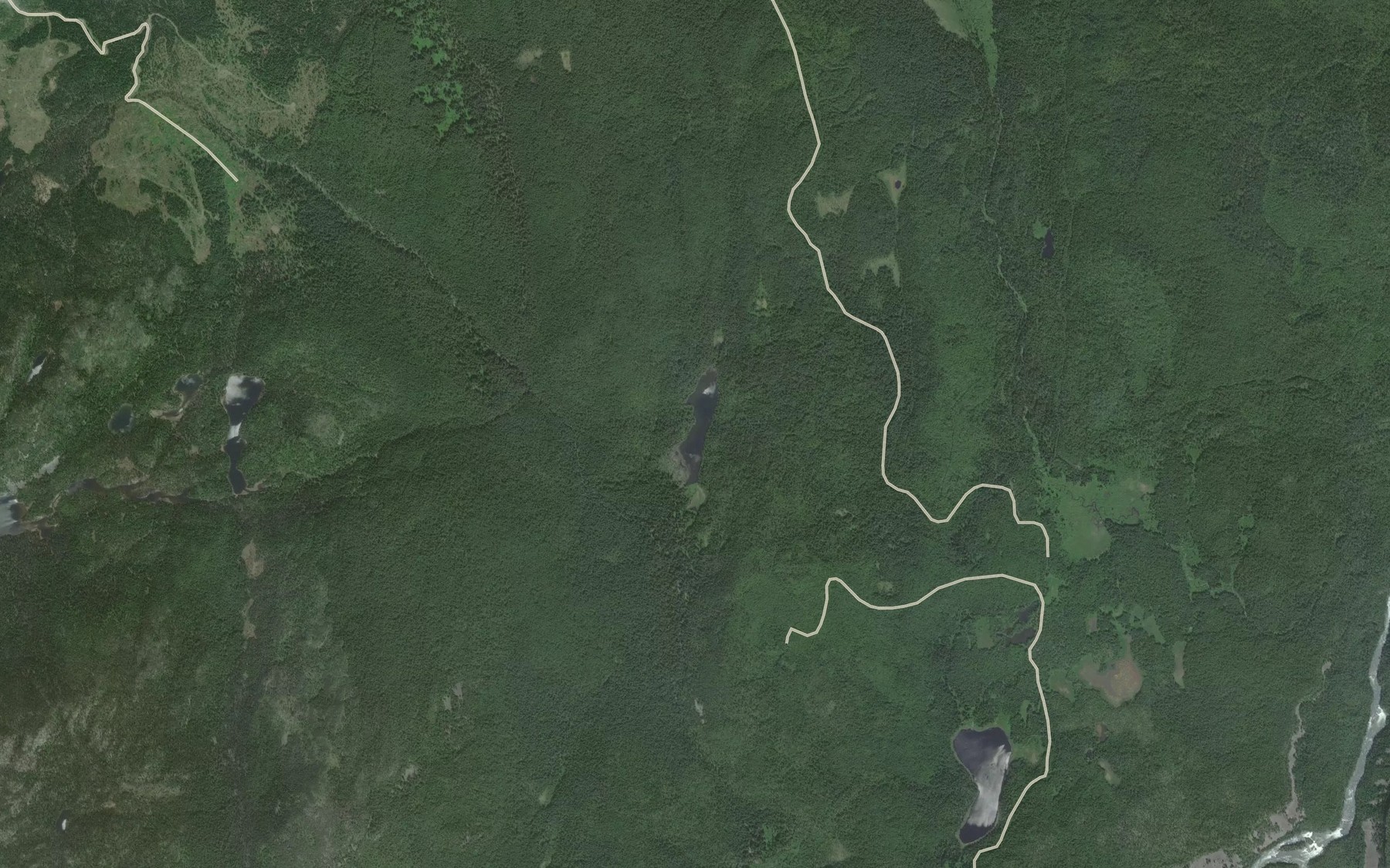 Satellite map of the Jonah Lake