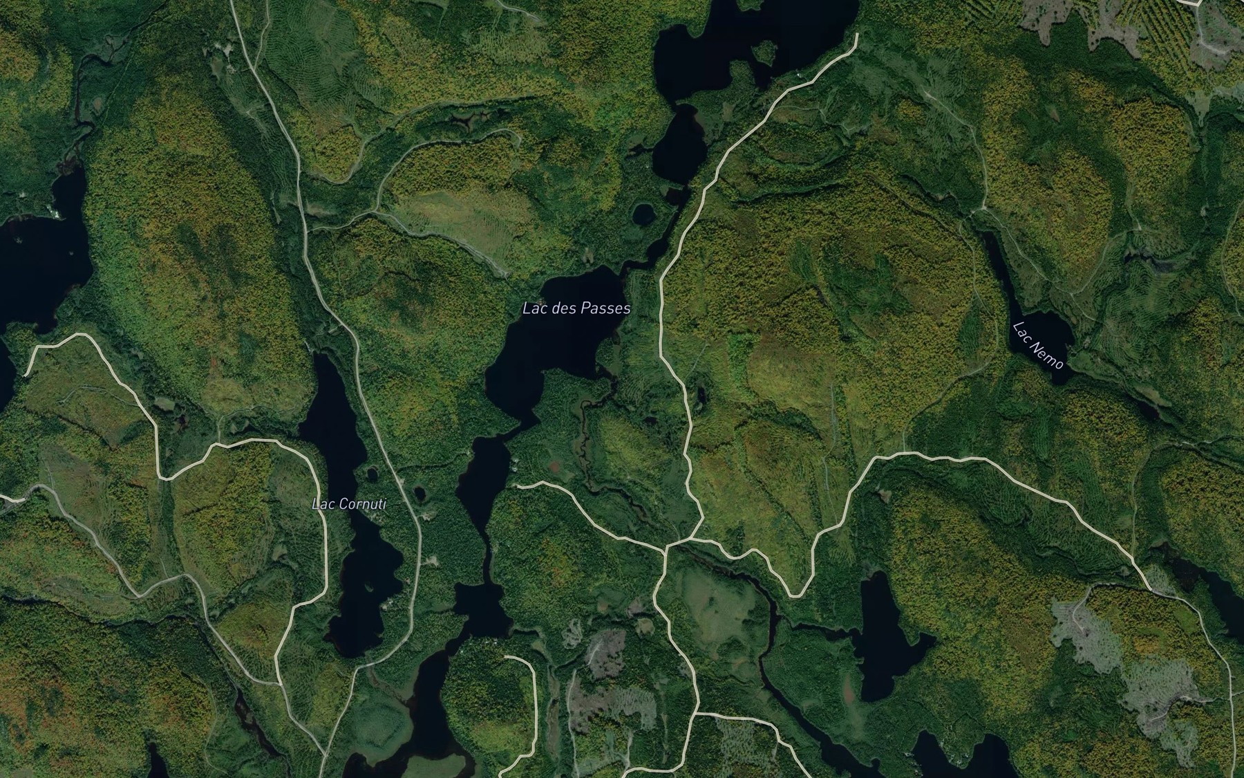 Satellite map of the Riviere Fullerton