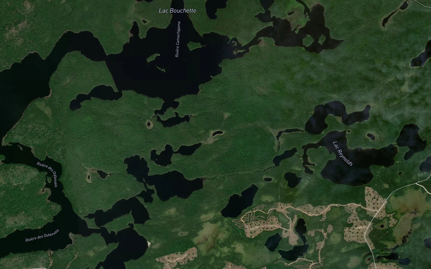 Satellite map of the Lac Thominot