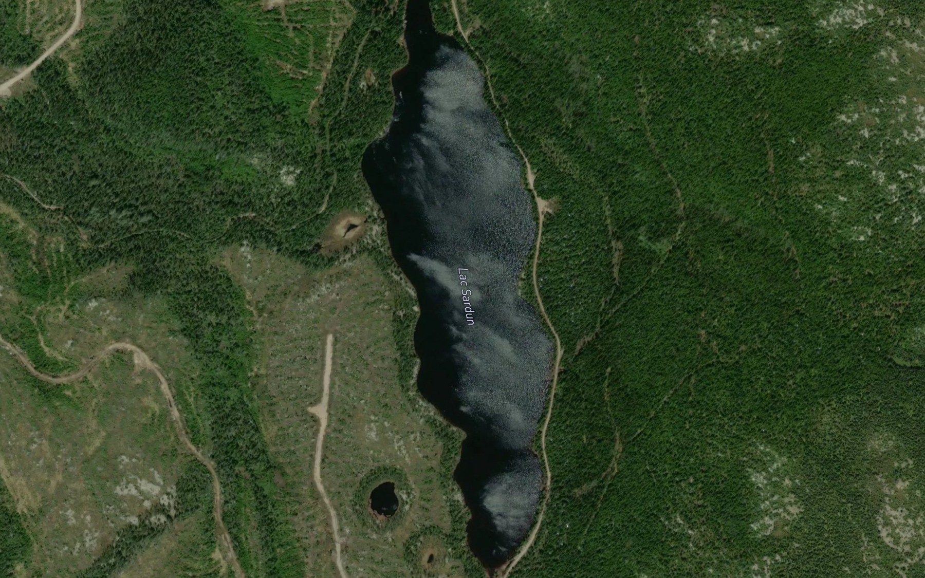 Satellite map of the Lac Sardun