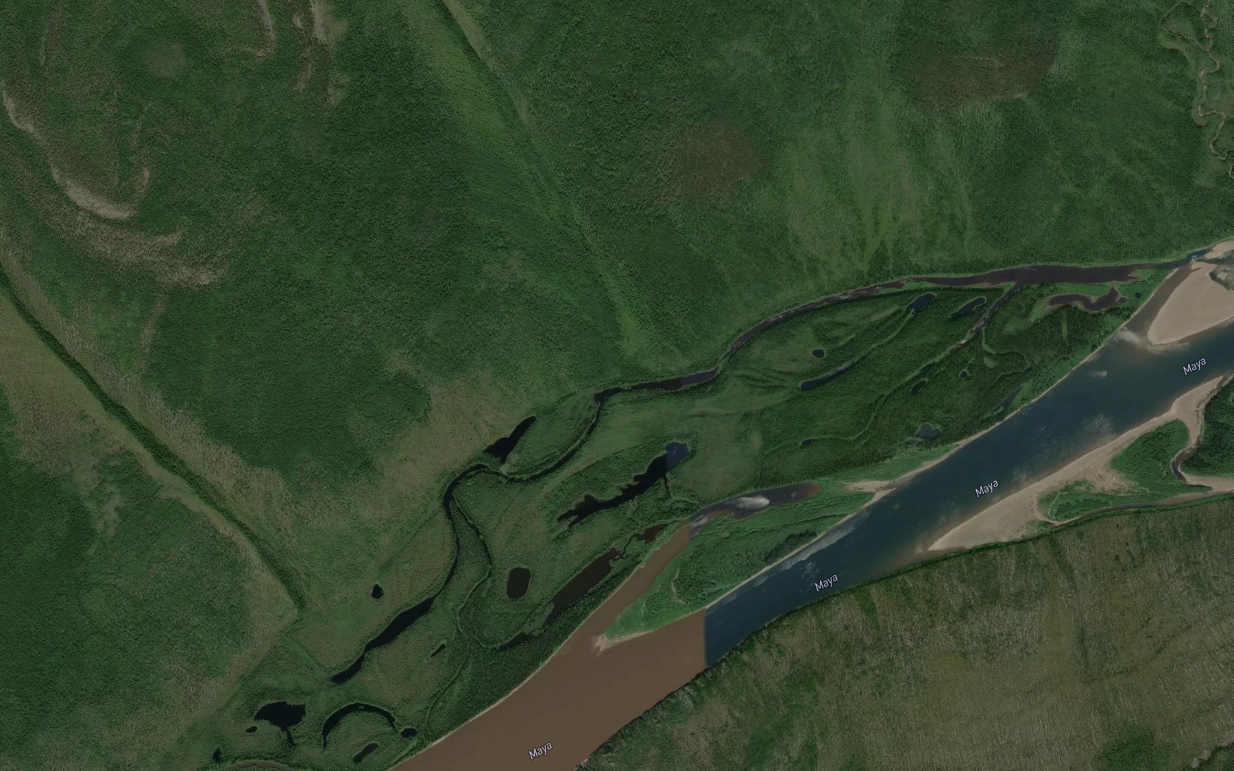 Satellite map of the Ulakhan-Syannyakh