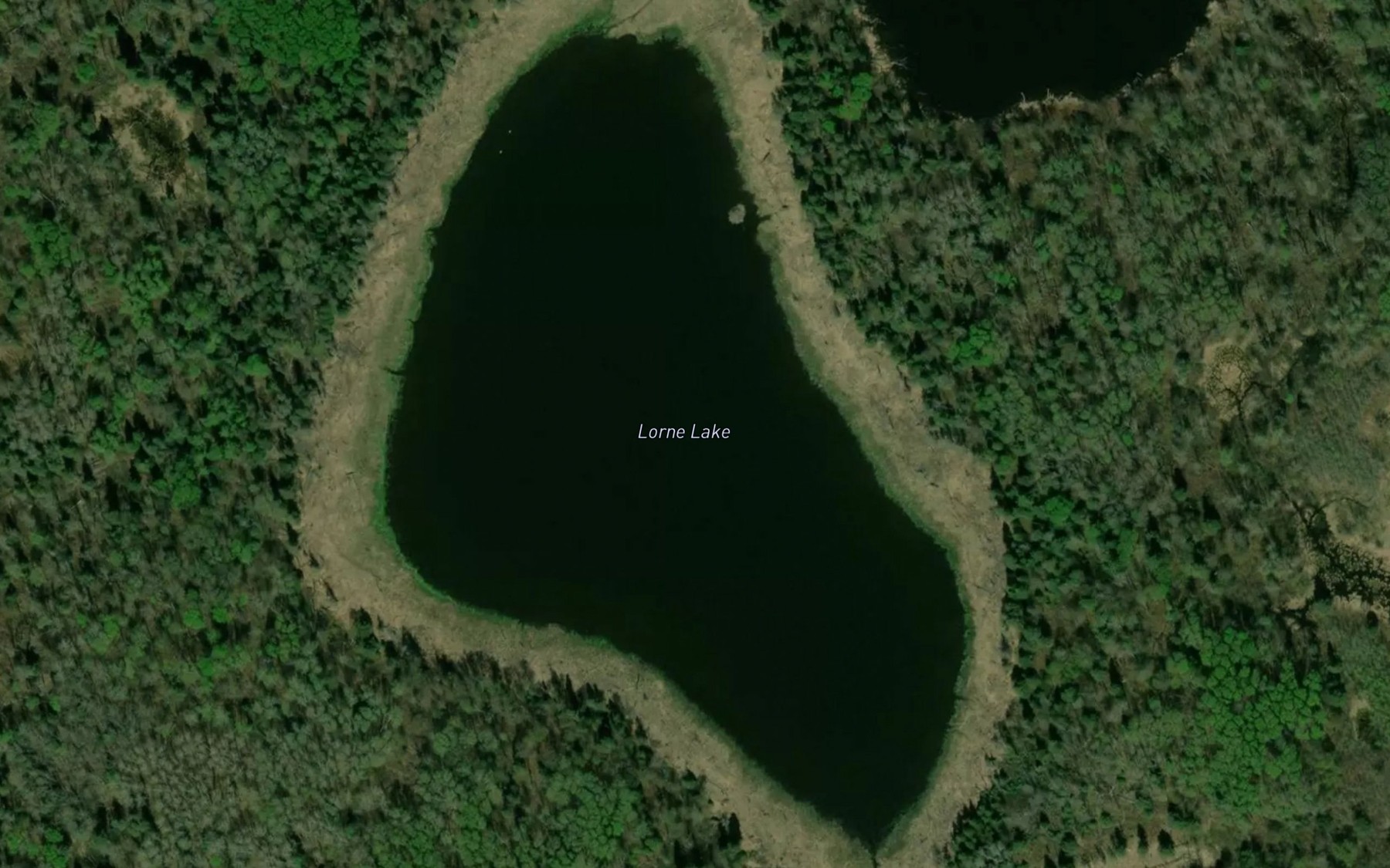 Satellite map of the Lorne Lake