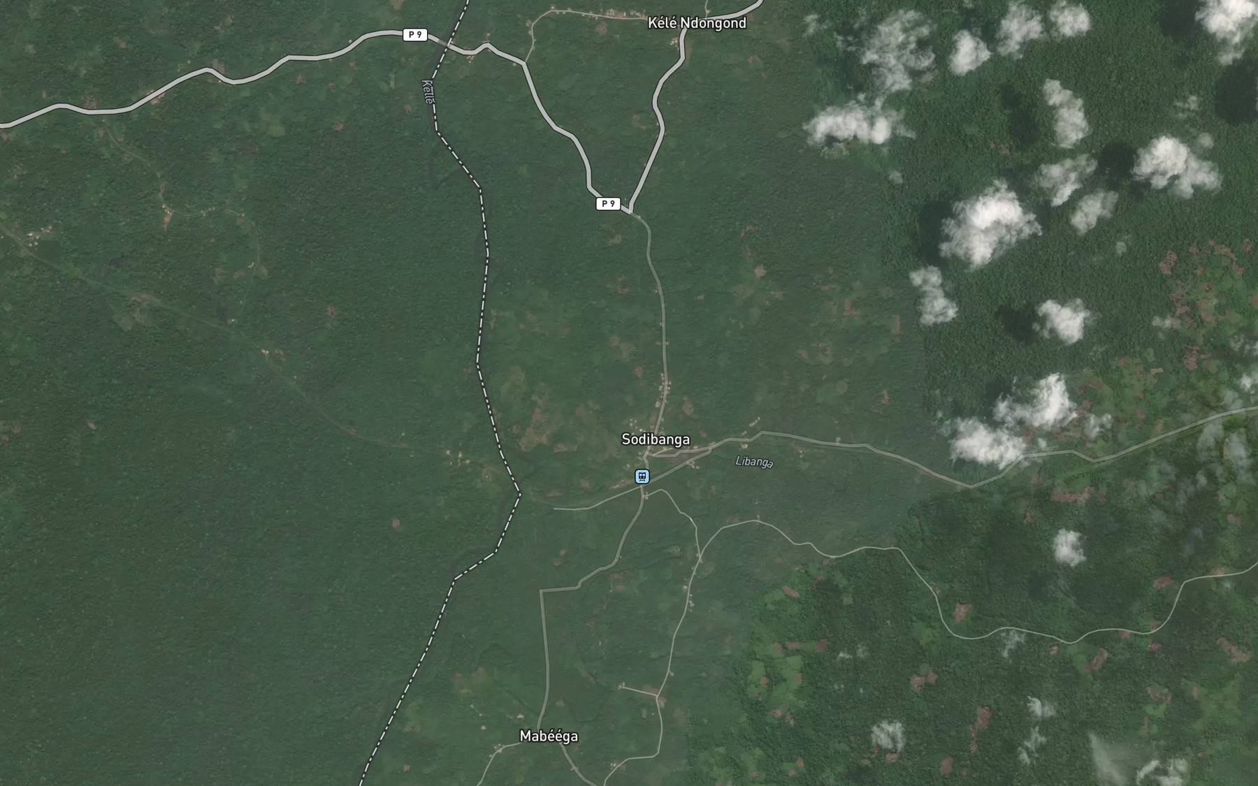 Satellite map of the Dibanga