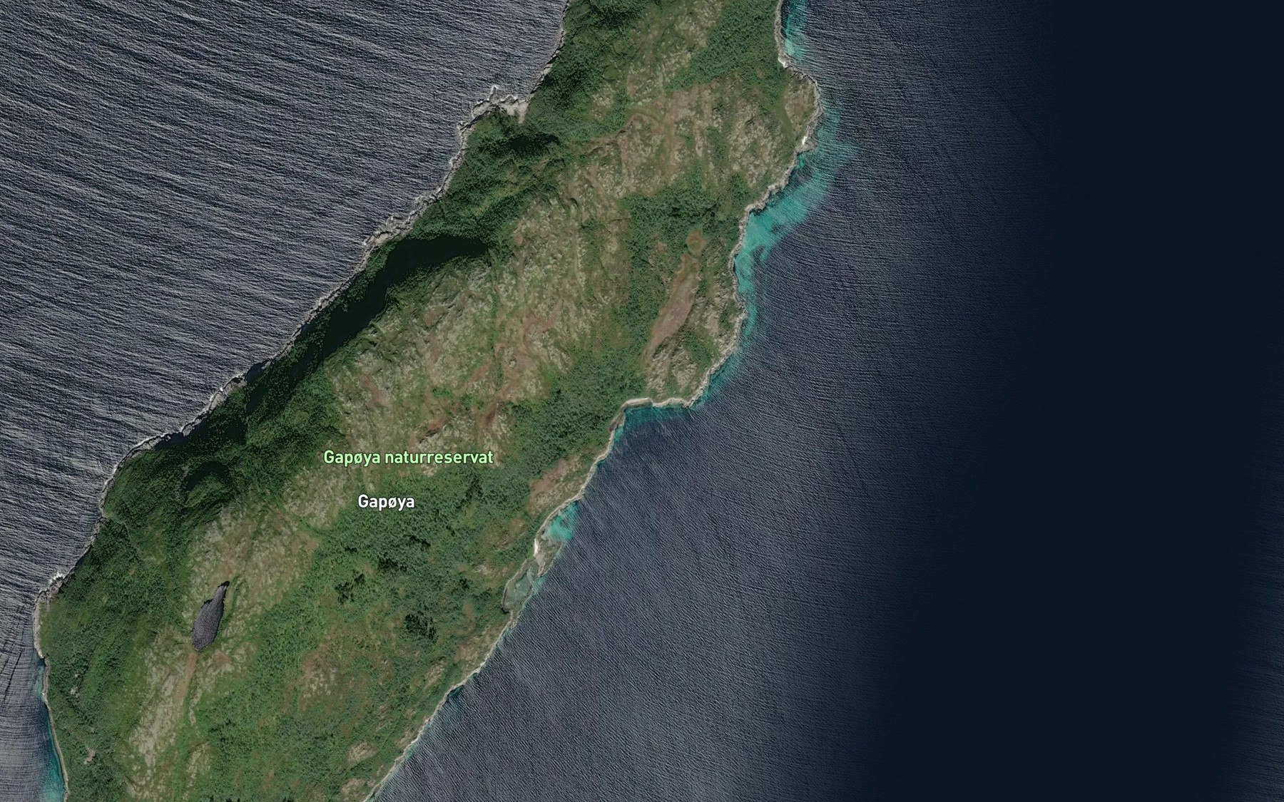 Satellite map of the Storvika