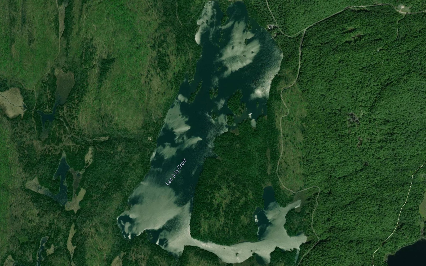 Satellite map of the Lac a la Croix