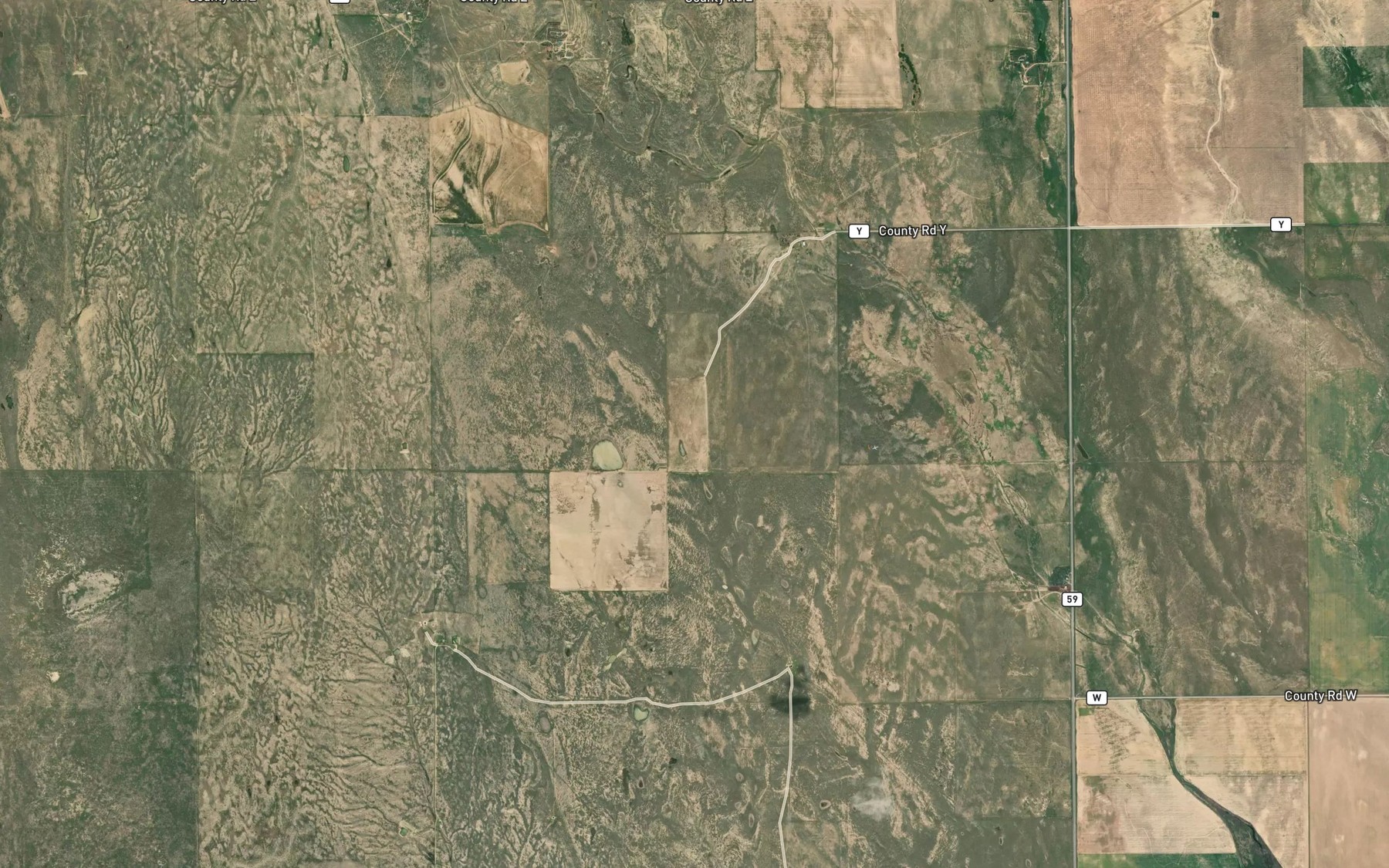 Satellite map of the East Fork Big Spring Creek