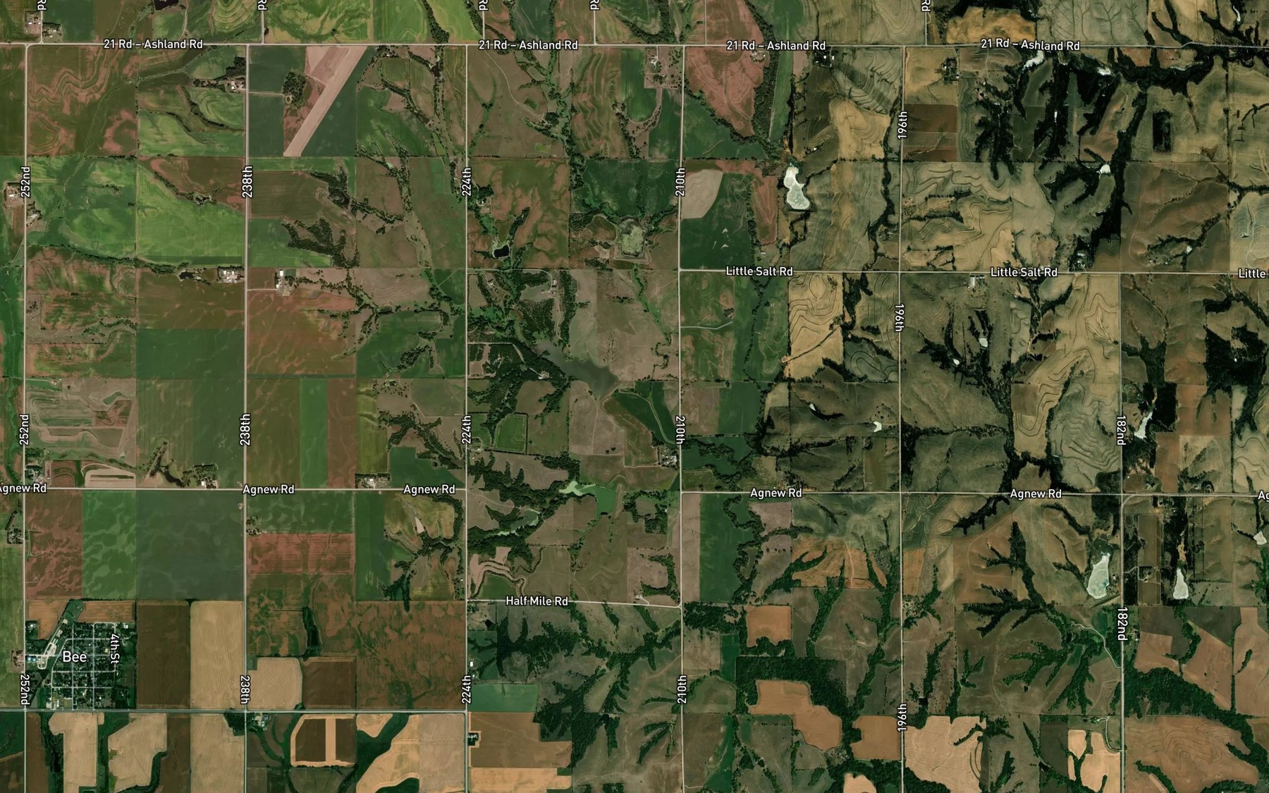 Satellite map of the Oak Middle Reservoir 87-A