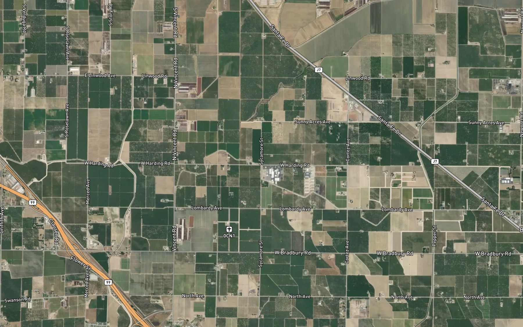Satellite map of the Cross Ditch Number Two