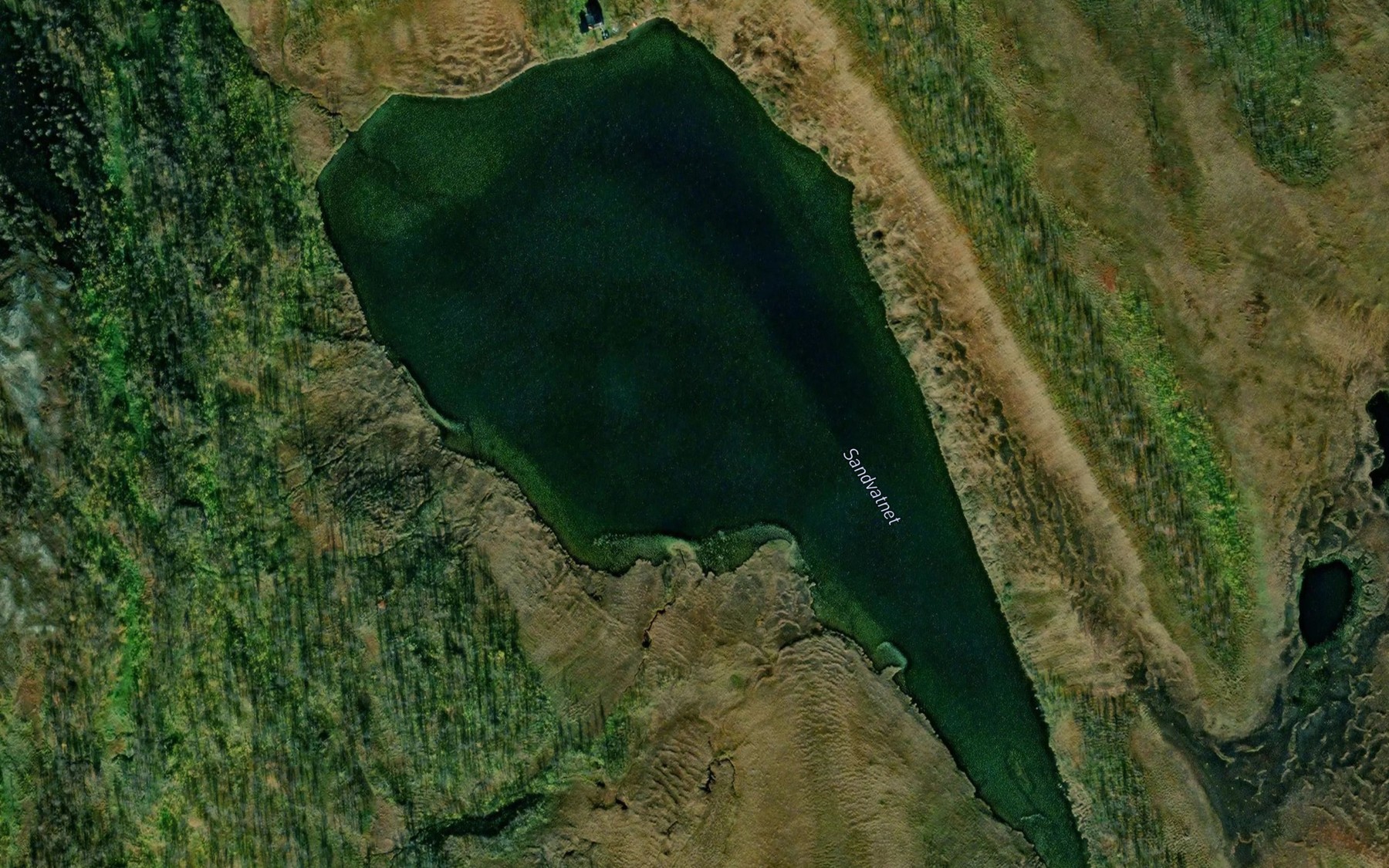 Satellite map of the Sandvatnet