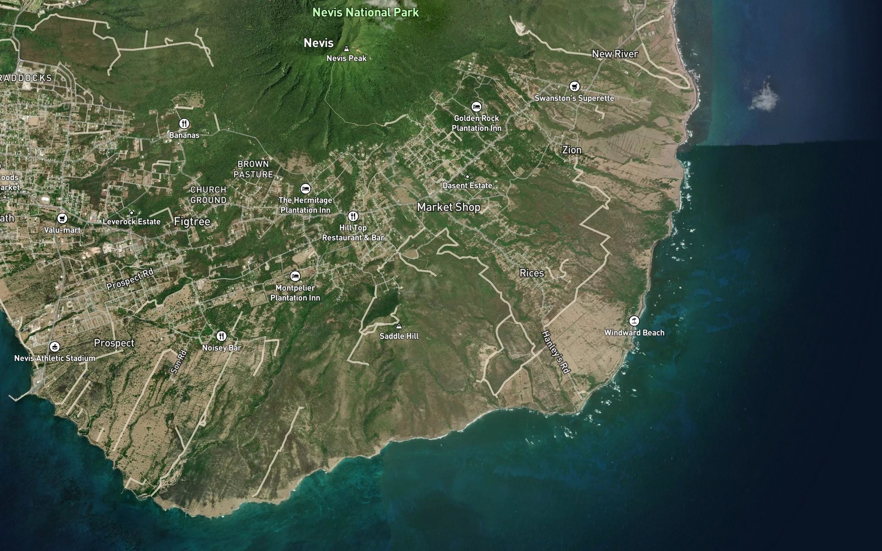 Satellite map of the Joe Williams Slab