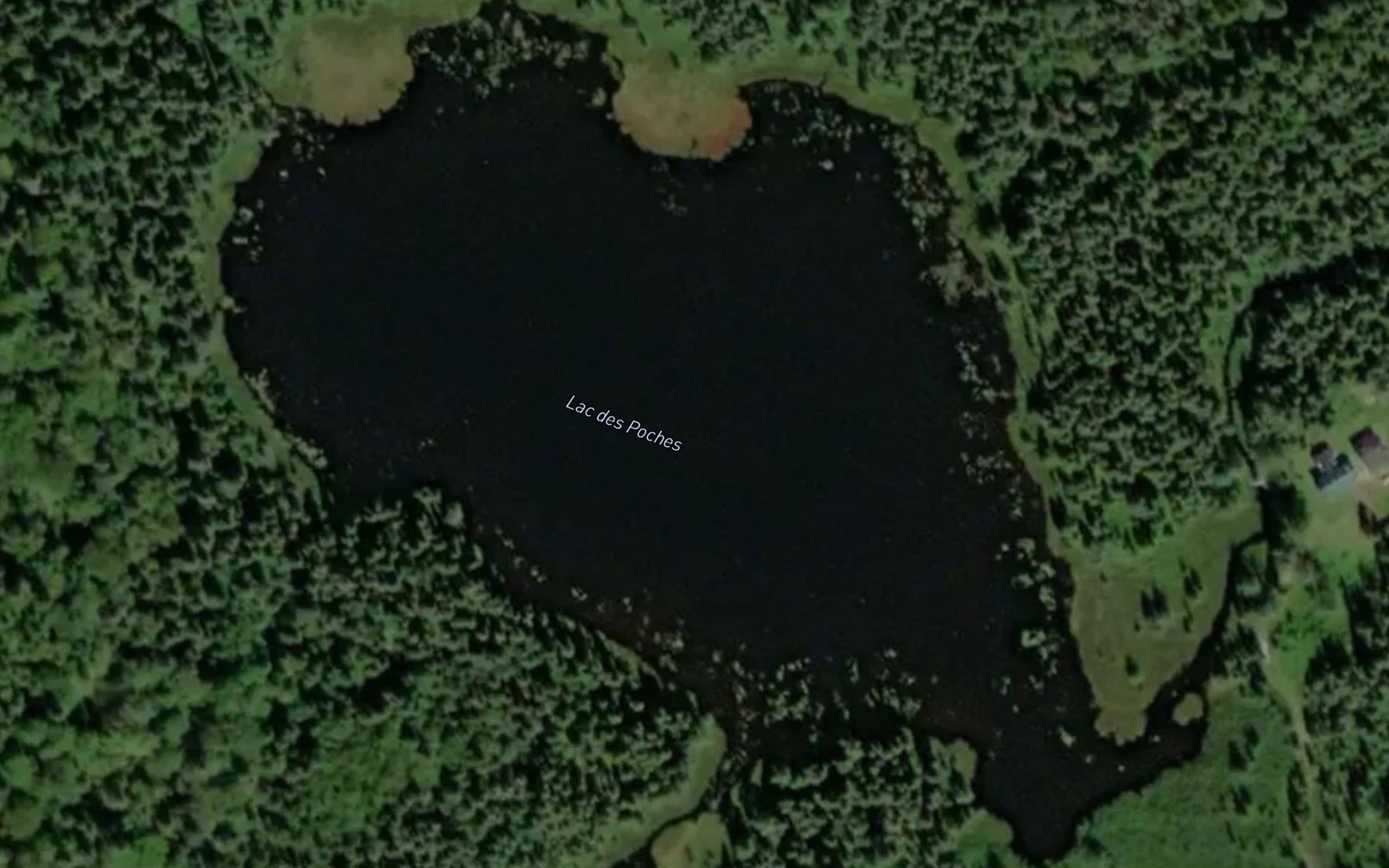 Satellite map of the Lac des Poches