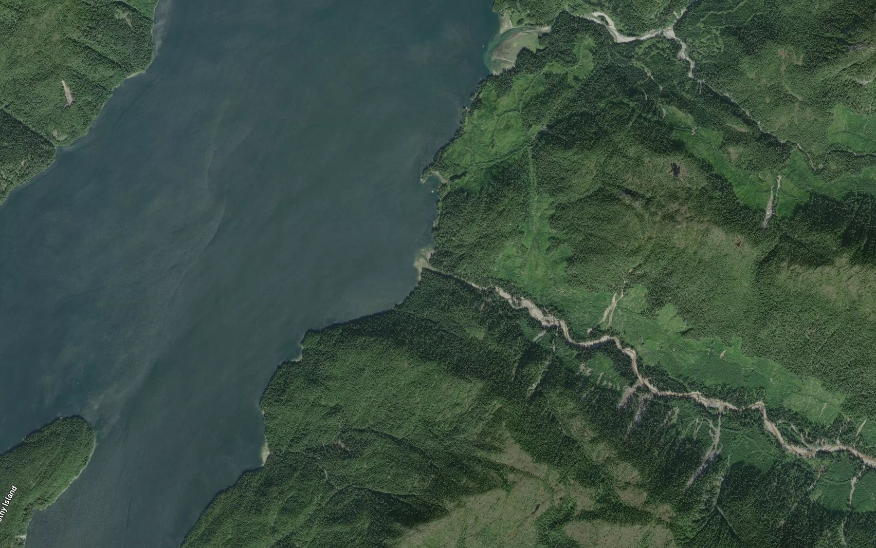Satellite map of the Pike Creek