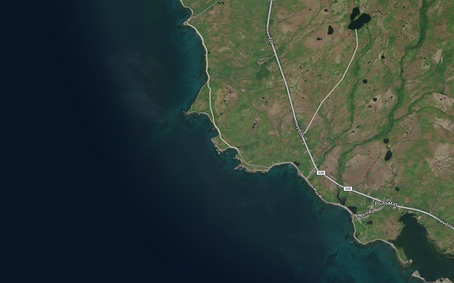 Satellite map of the Old House Cove