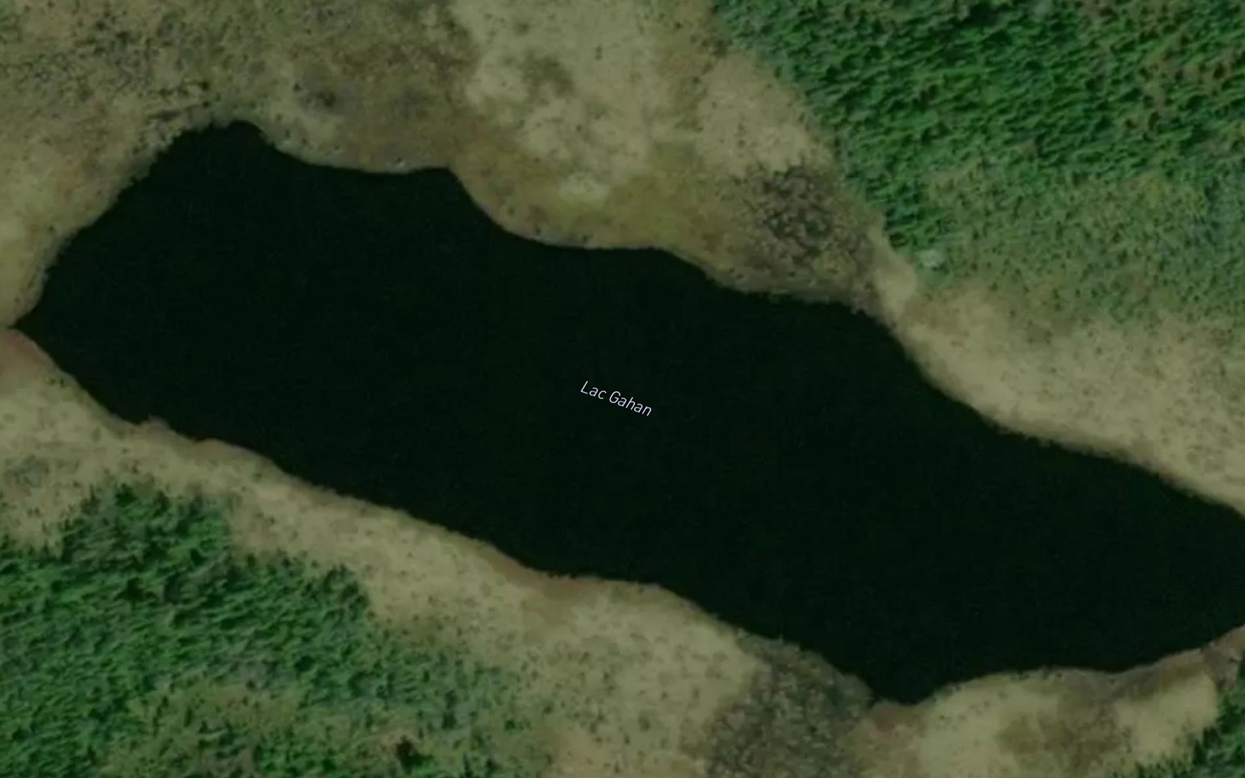 Satellite map of the Lac Gahan