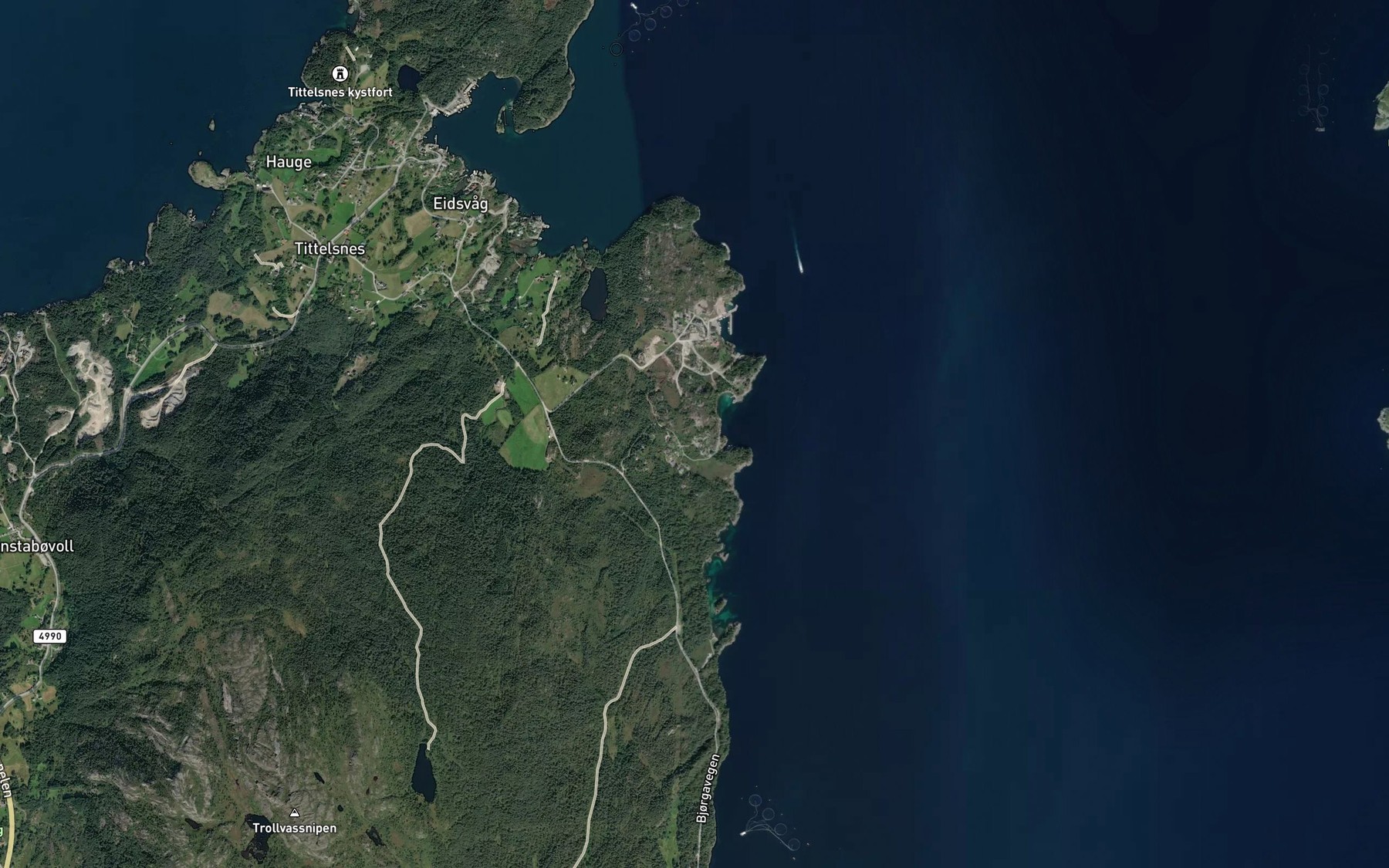 Satellite map of the Buvika,s