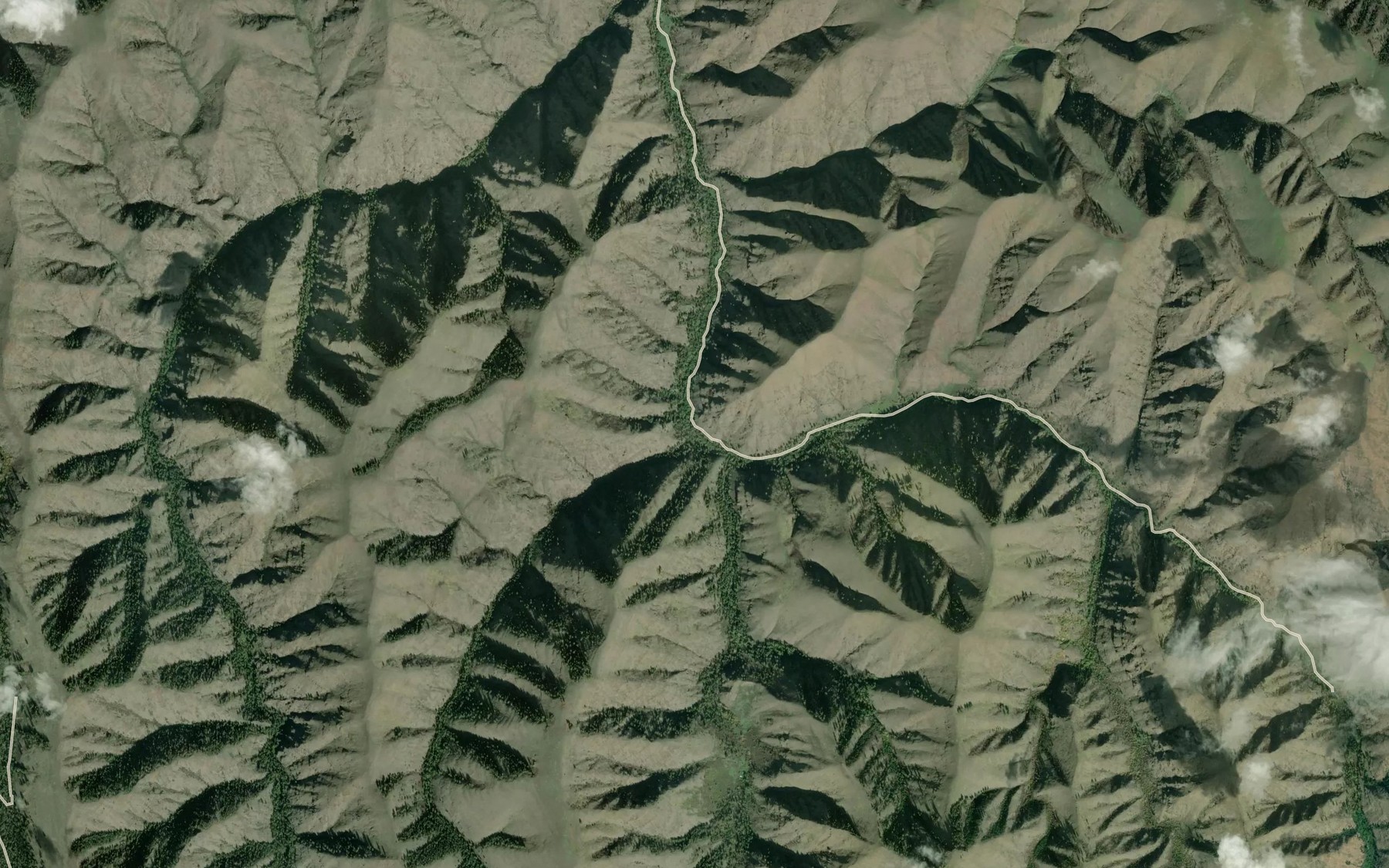 Satellite map of the Rock Creek