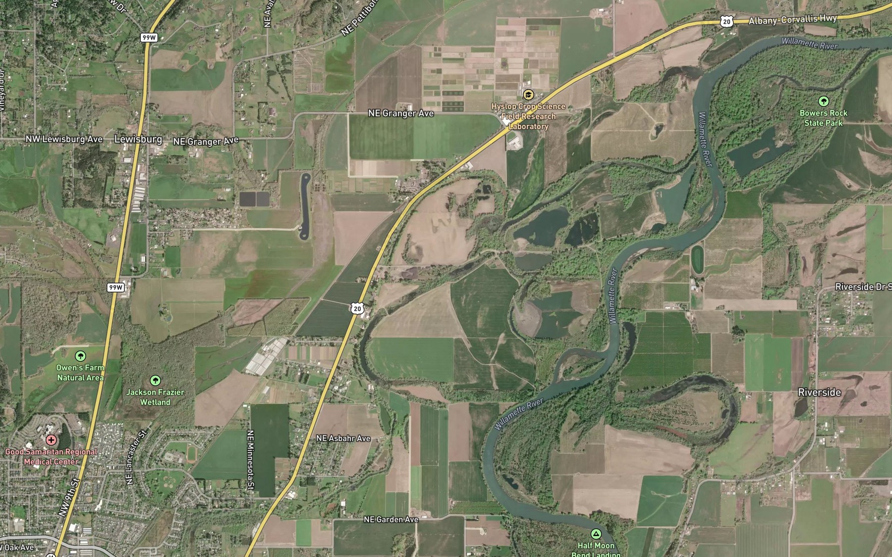 Satellite map of the Asbahr Lake