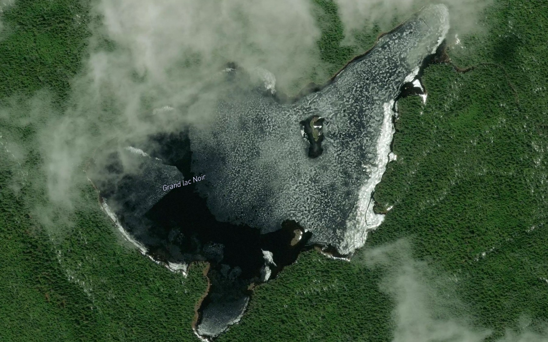 Satellite map of the Grand lac Noir