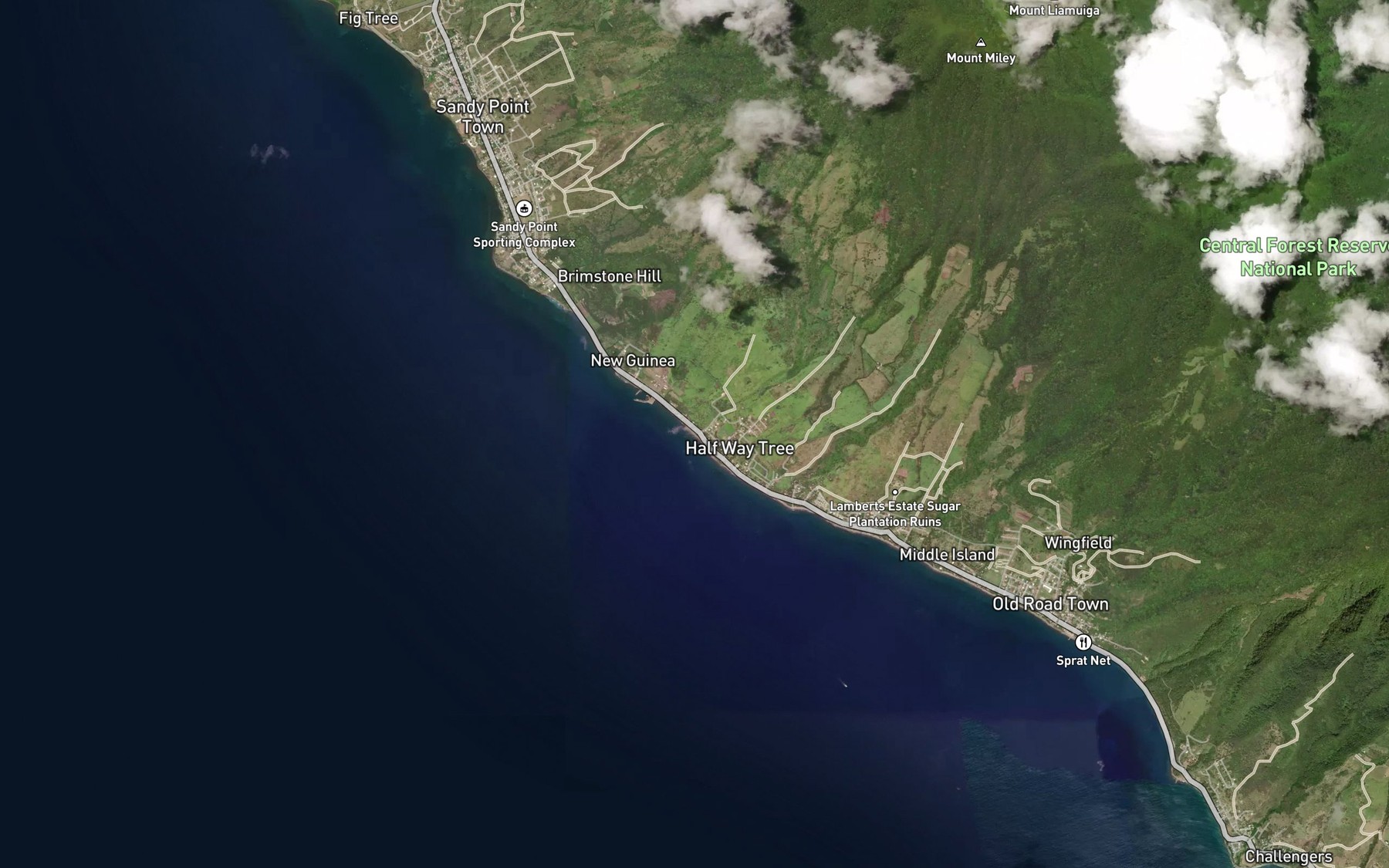 Satellite map of the Molines Gut