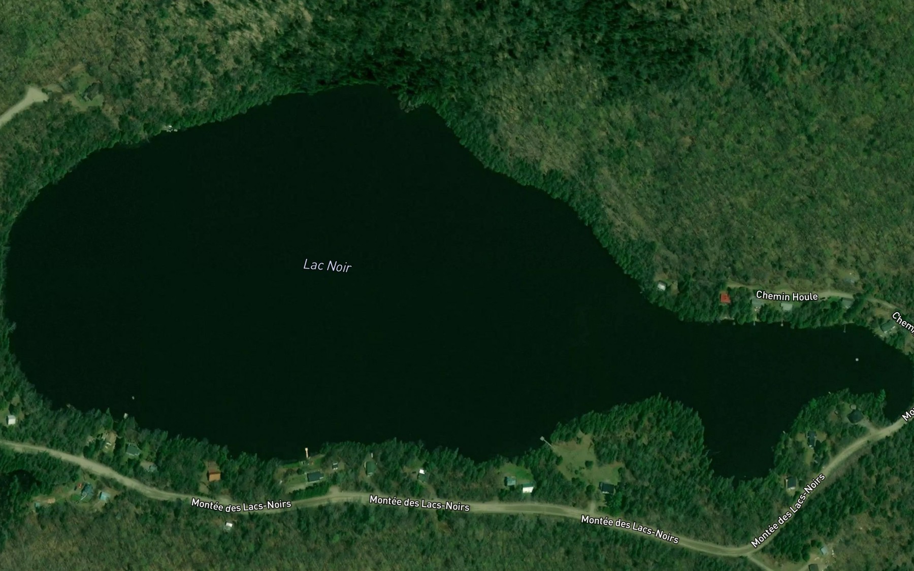 Satellite map of the Lac Noir