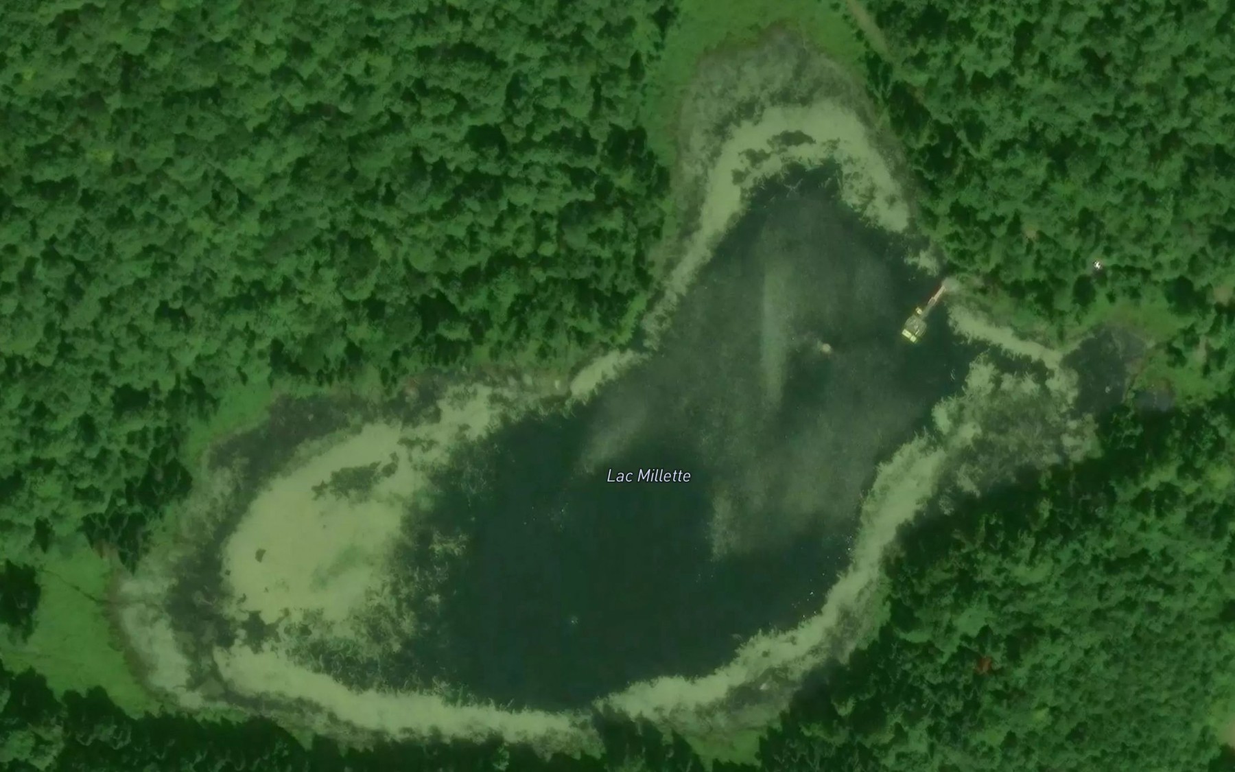 Satellite map of the Lac Millette