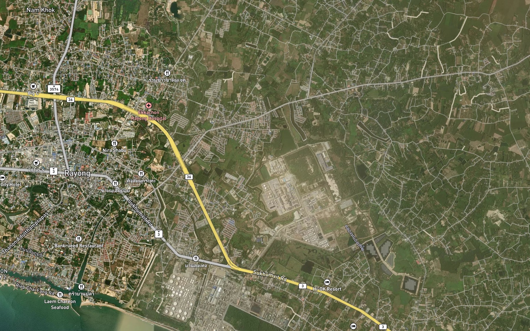 Satellite map of the Nong Tha Kasao