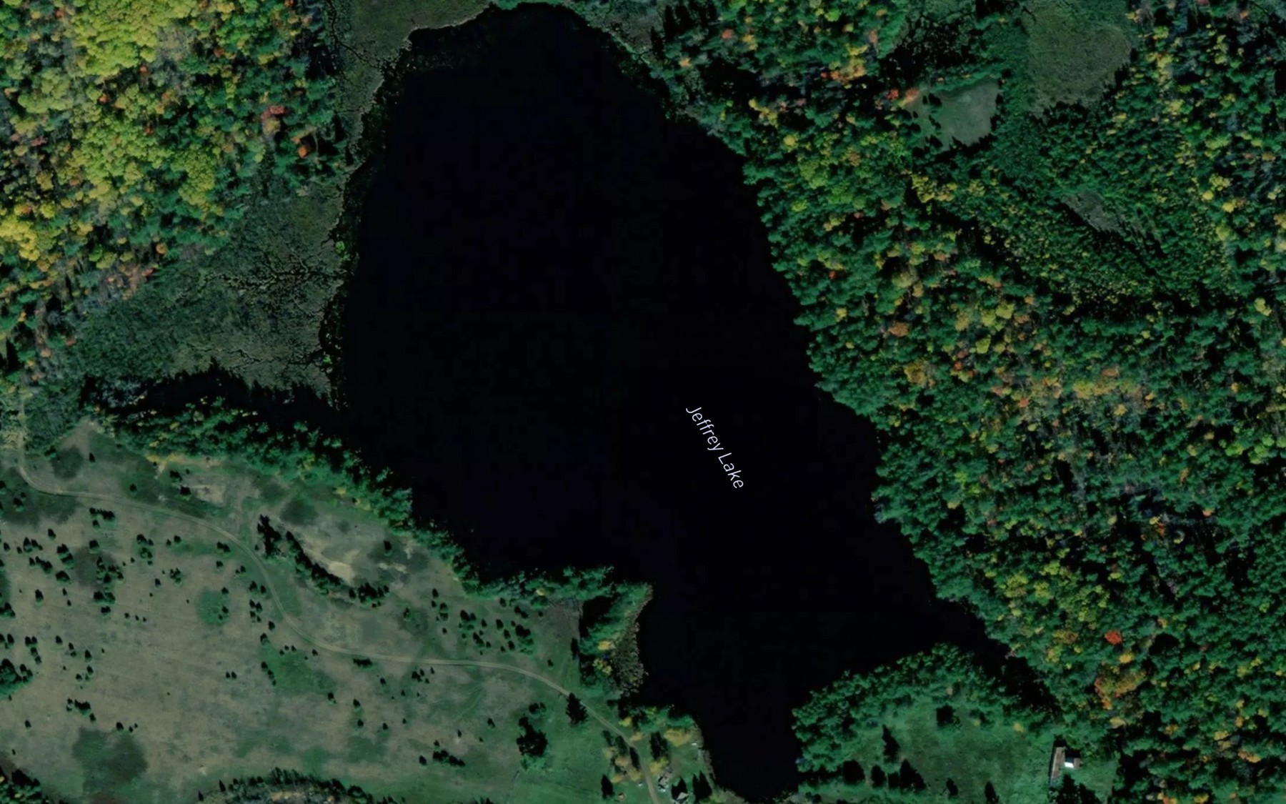 Satellite map of the Jeffrey Lake