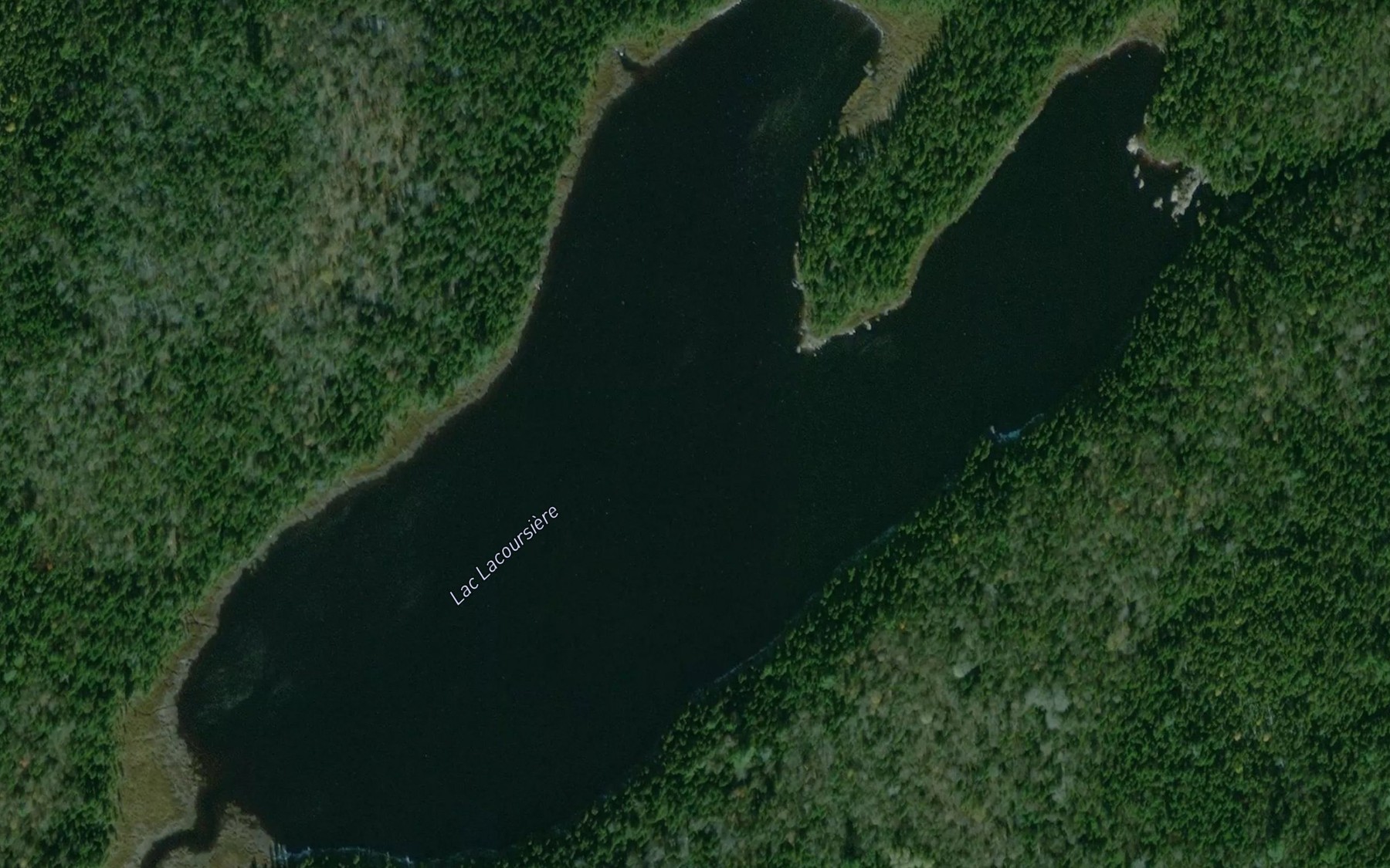 Satellite map of the Lac Lacoursiere
