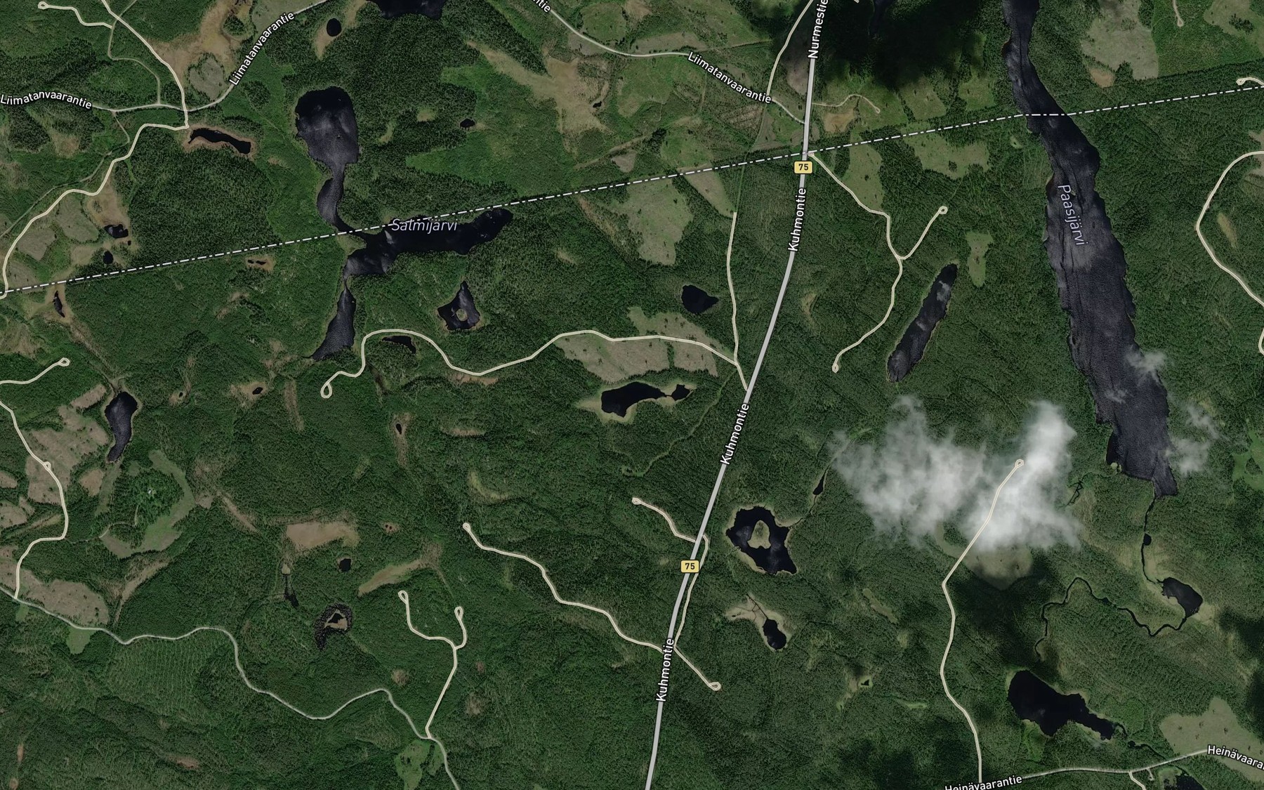 Satellite map of the Salmilampi