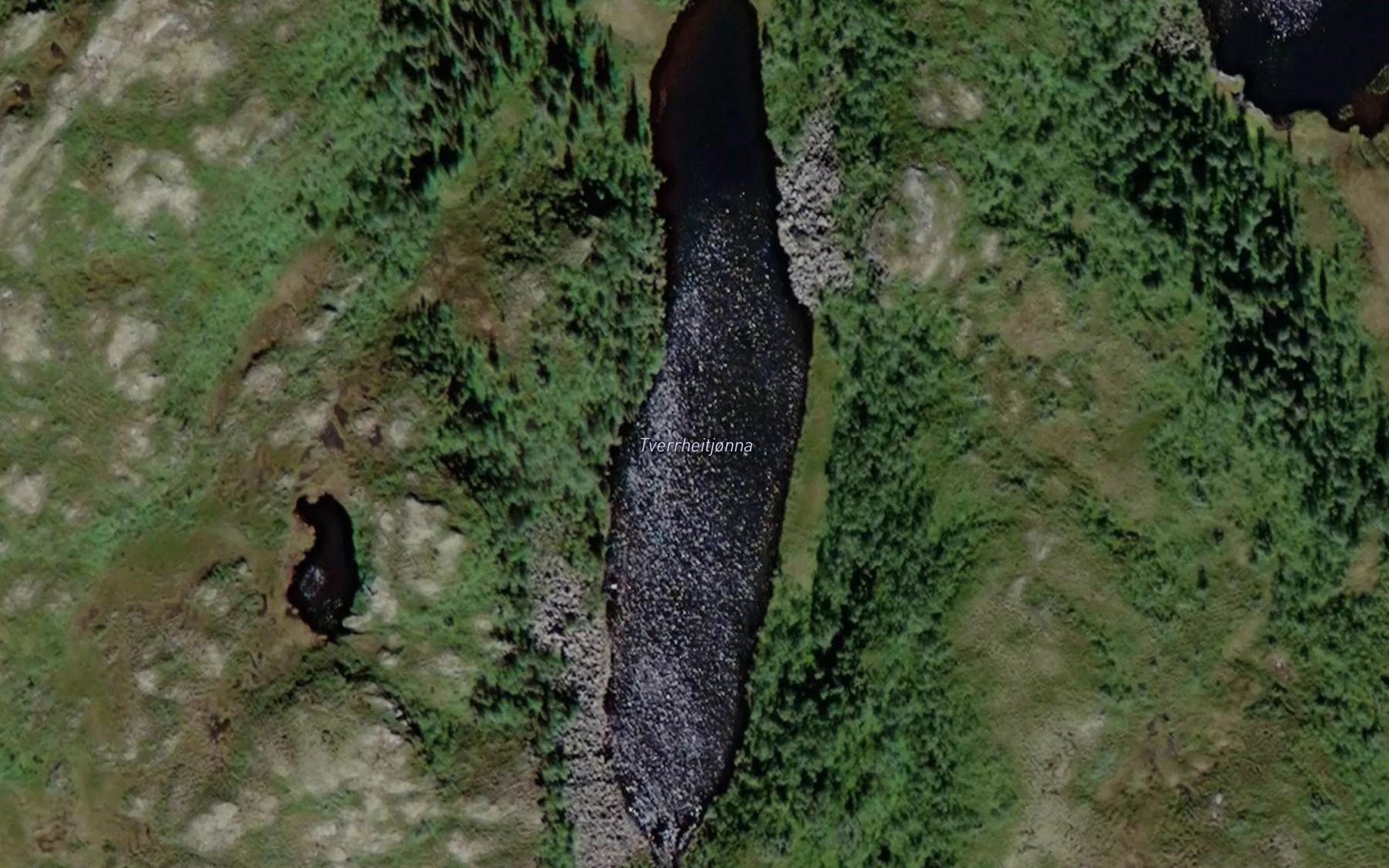 Satellite map of the Tverrheitjorna
