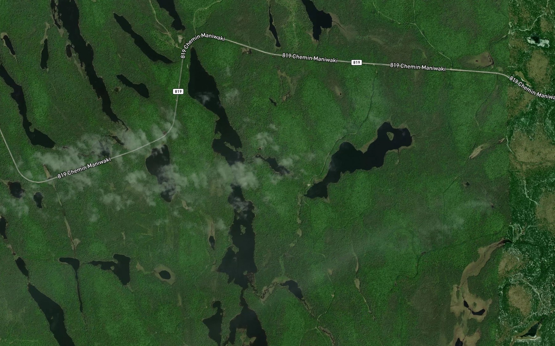 Satellite map of the Lac de la Caille