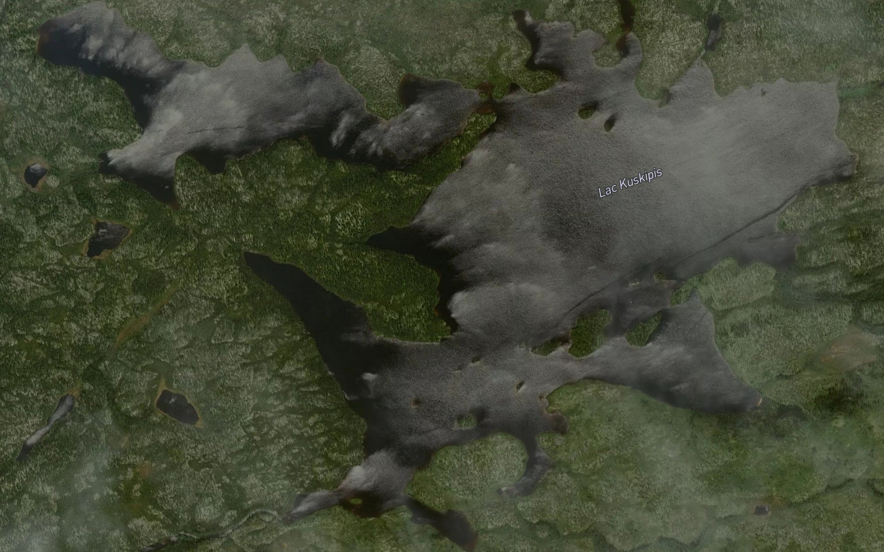 Satellite map of the Lac Kuskipis