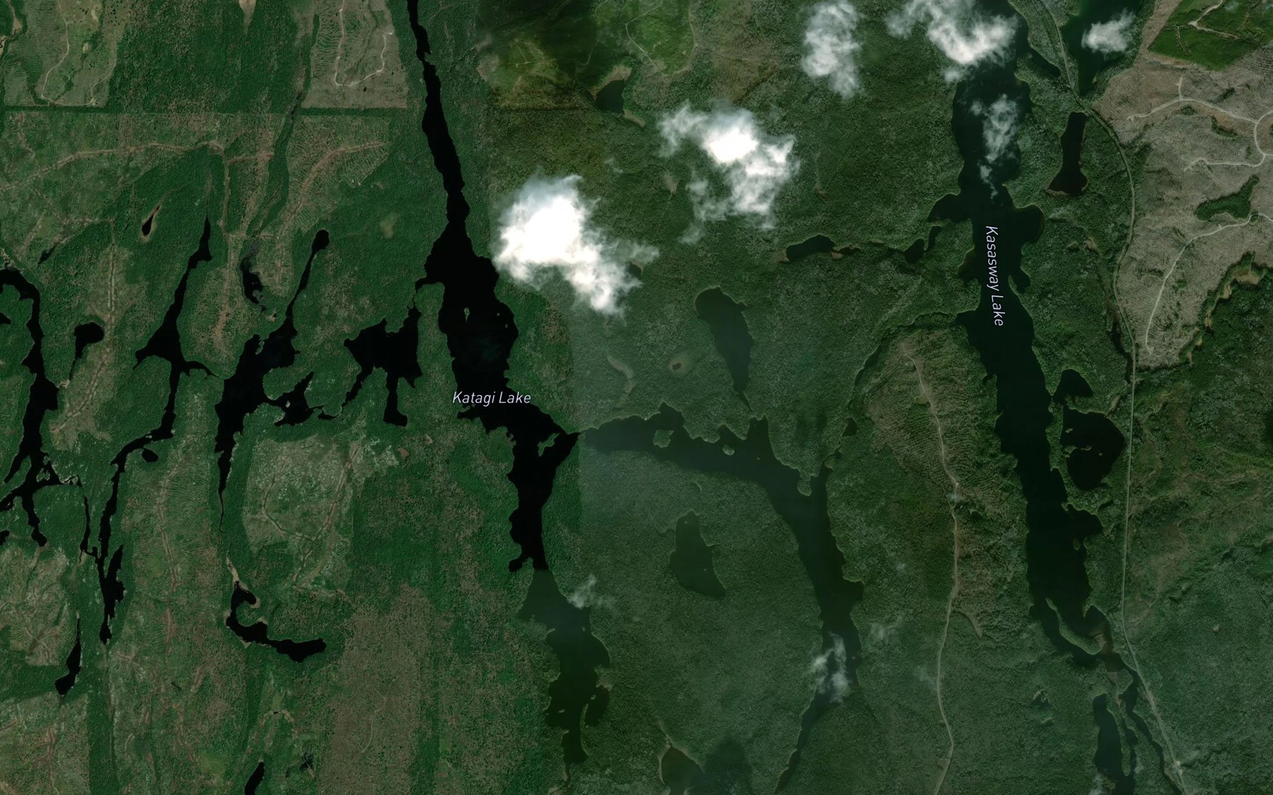 Satellite map of the Katagi Lake