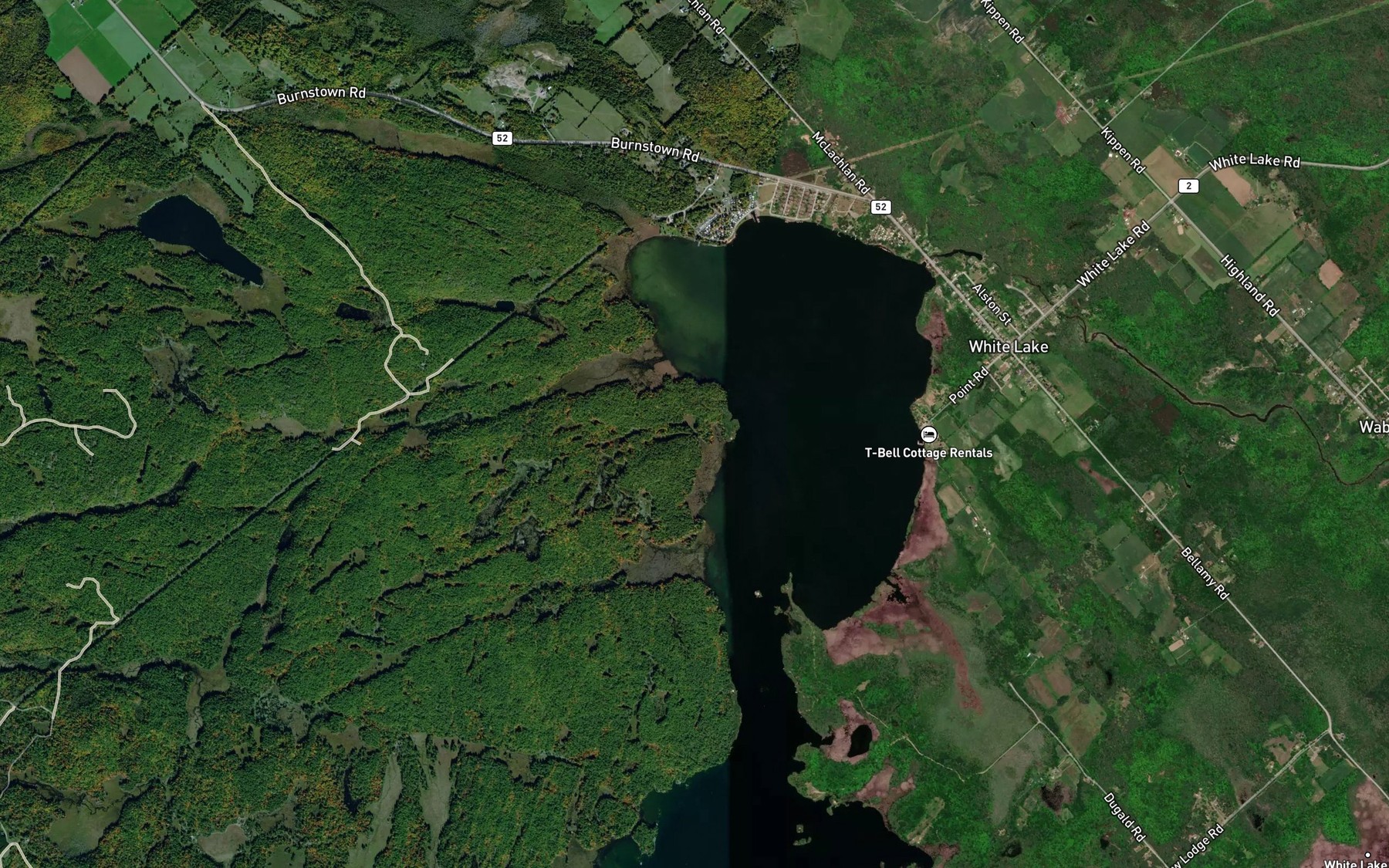 Satellite map of the Donnellys Bay