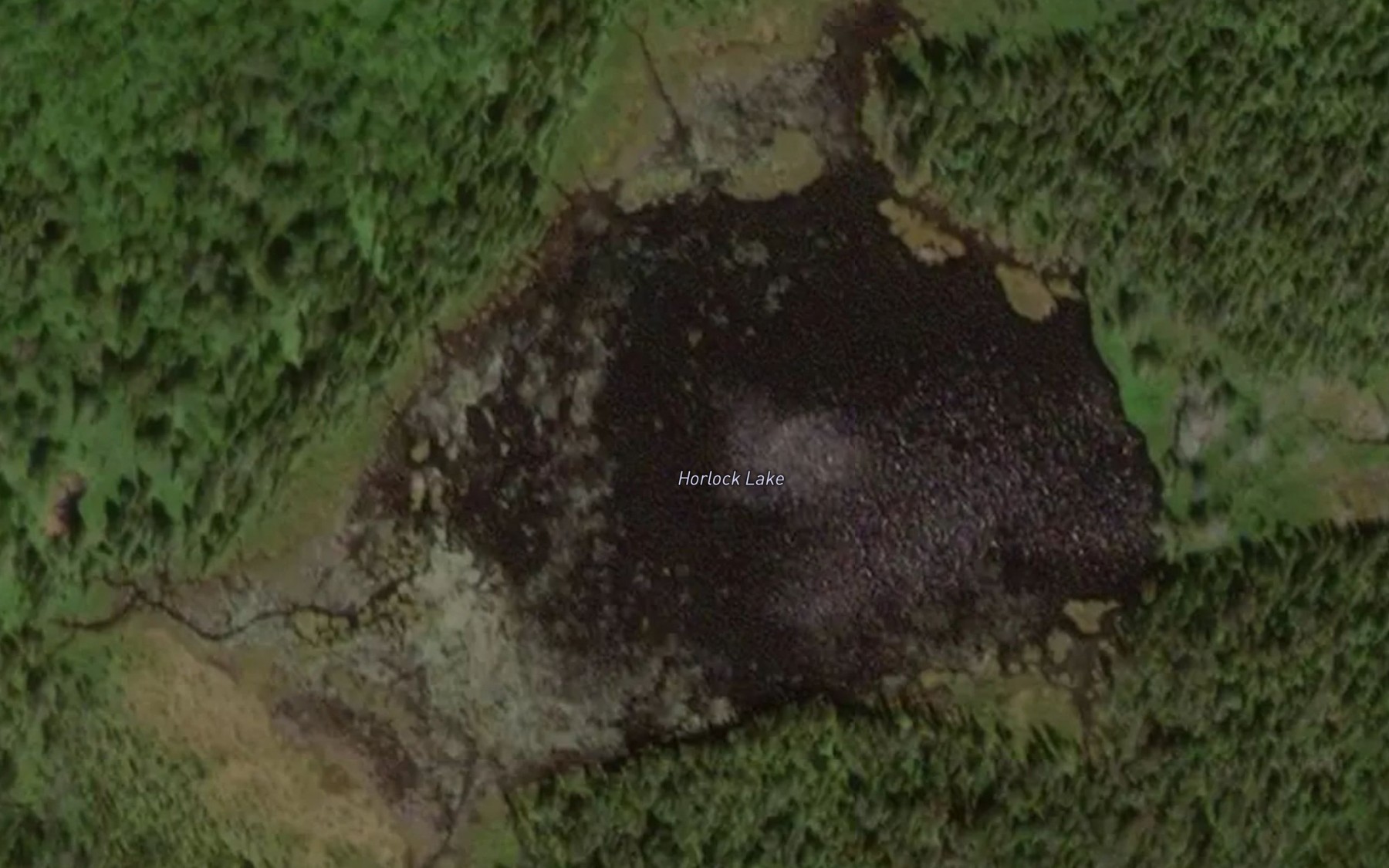 Satellite map of the Horlock Lake