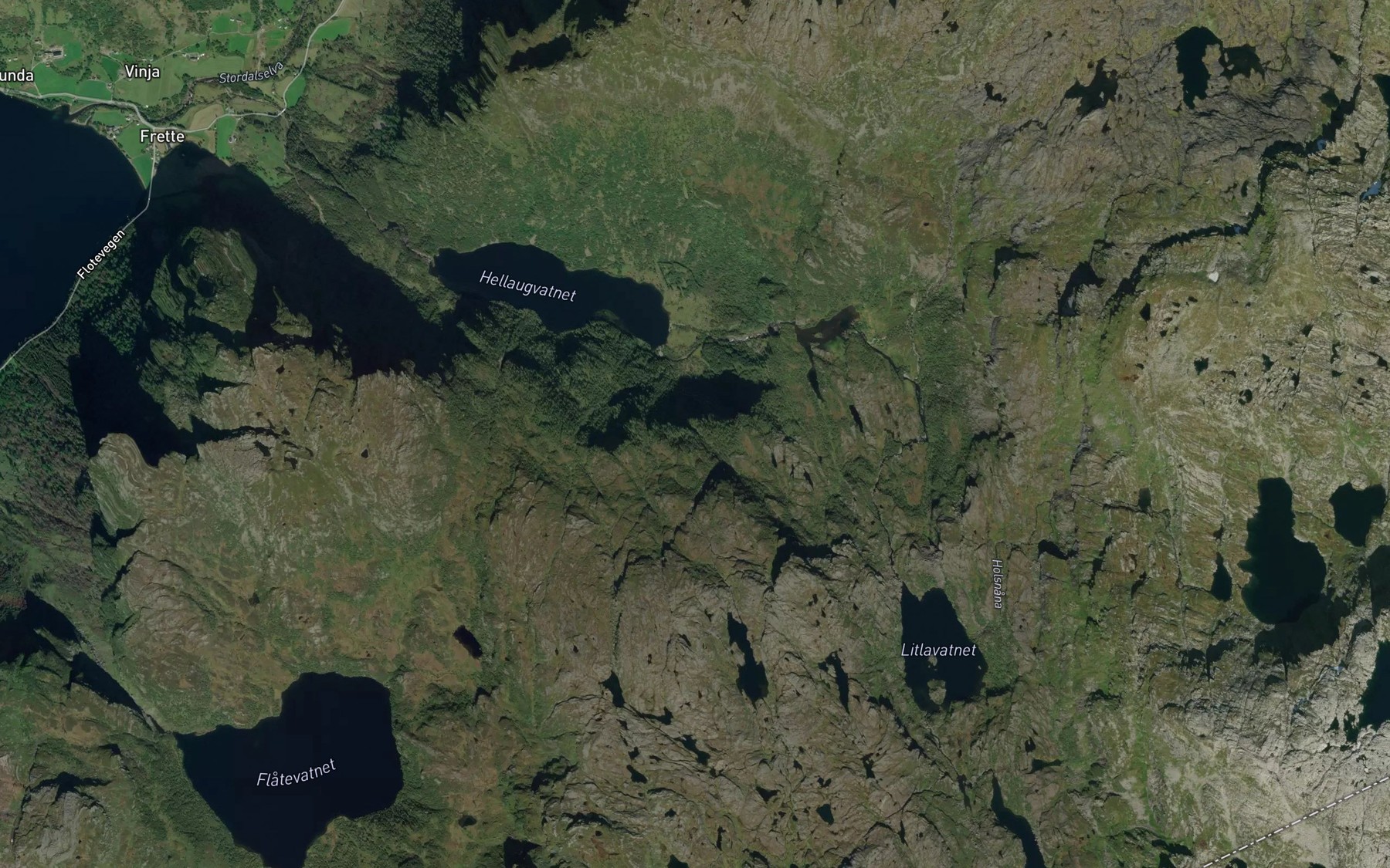 Satellite map of the Svalebekken