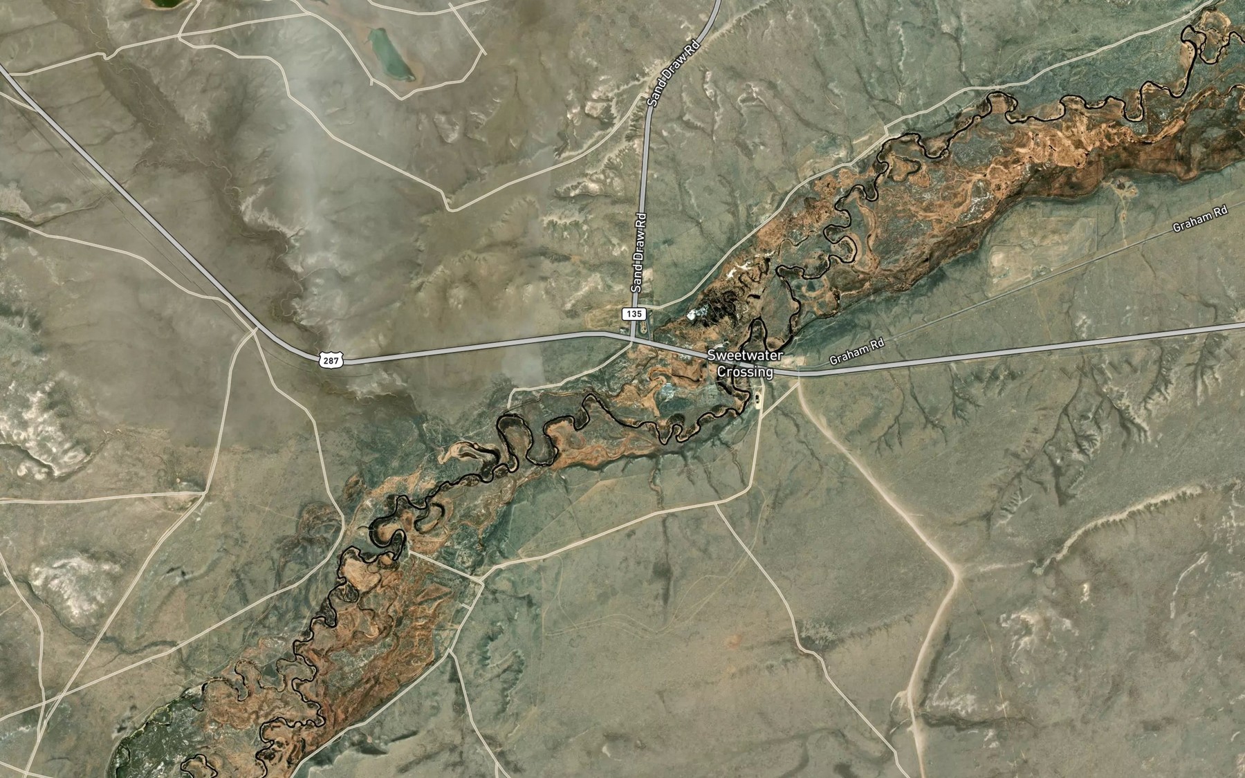 Satellite map of the Independent Ditch