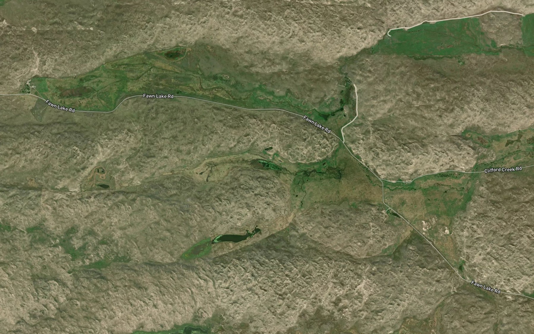Satellite map of the Edwards Lake